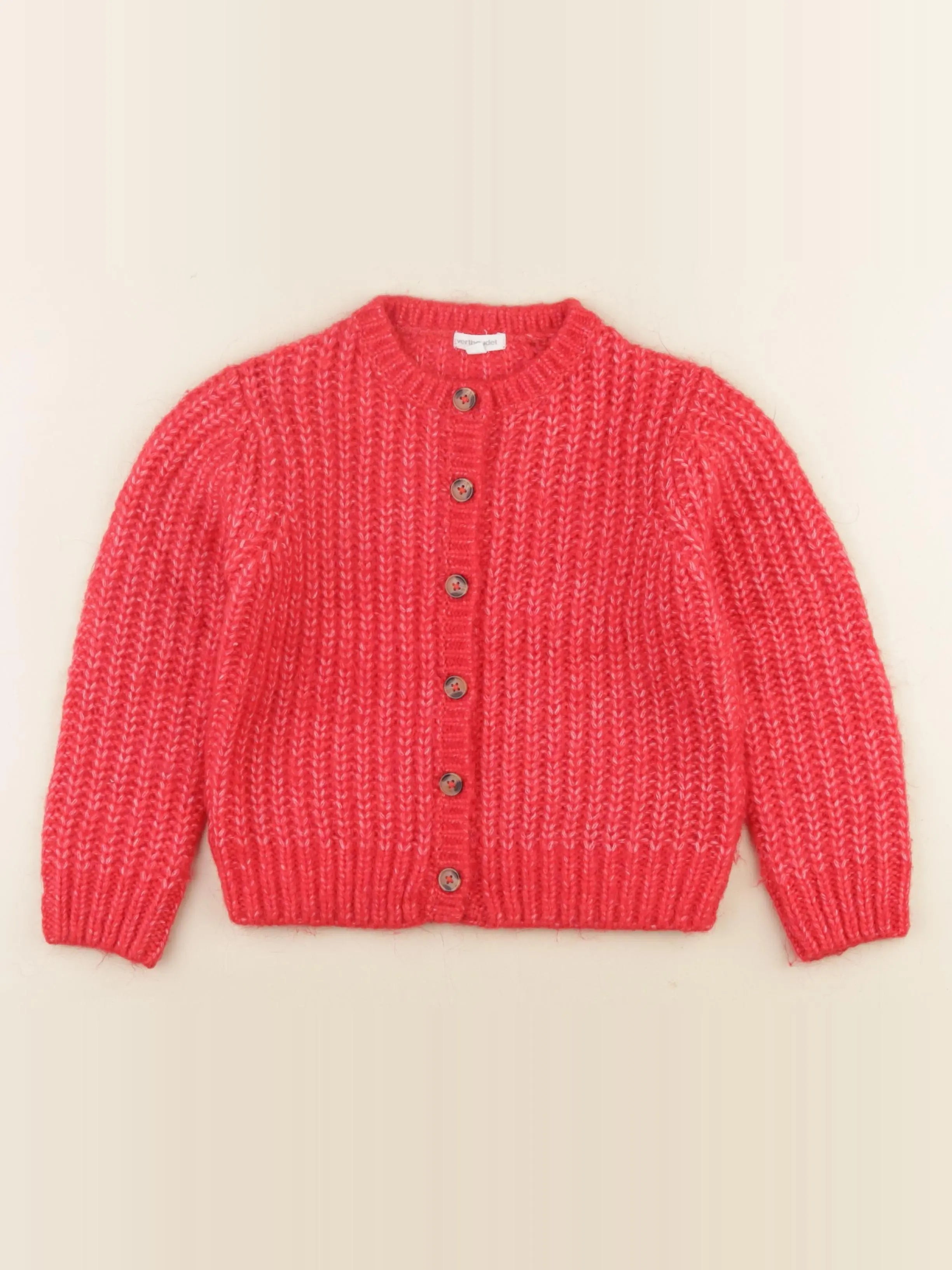 Vertbaudet - gilet rouge - 6 ans