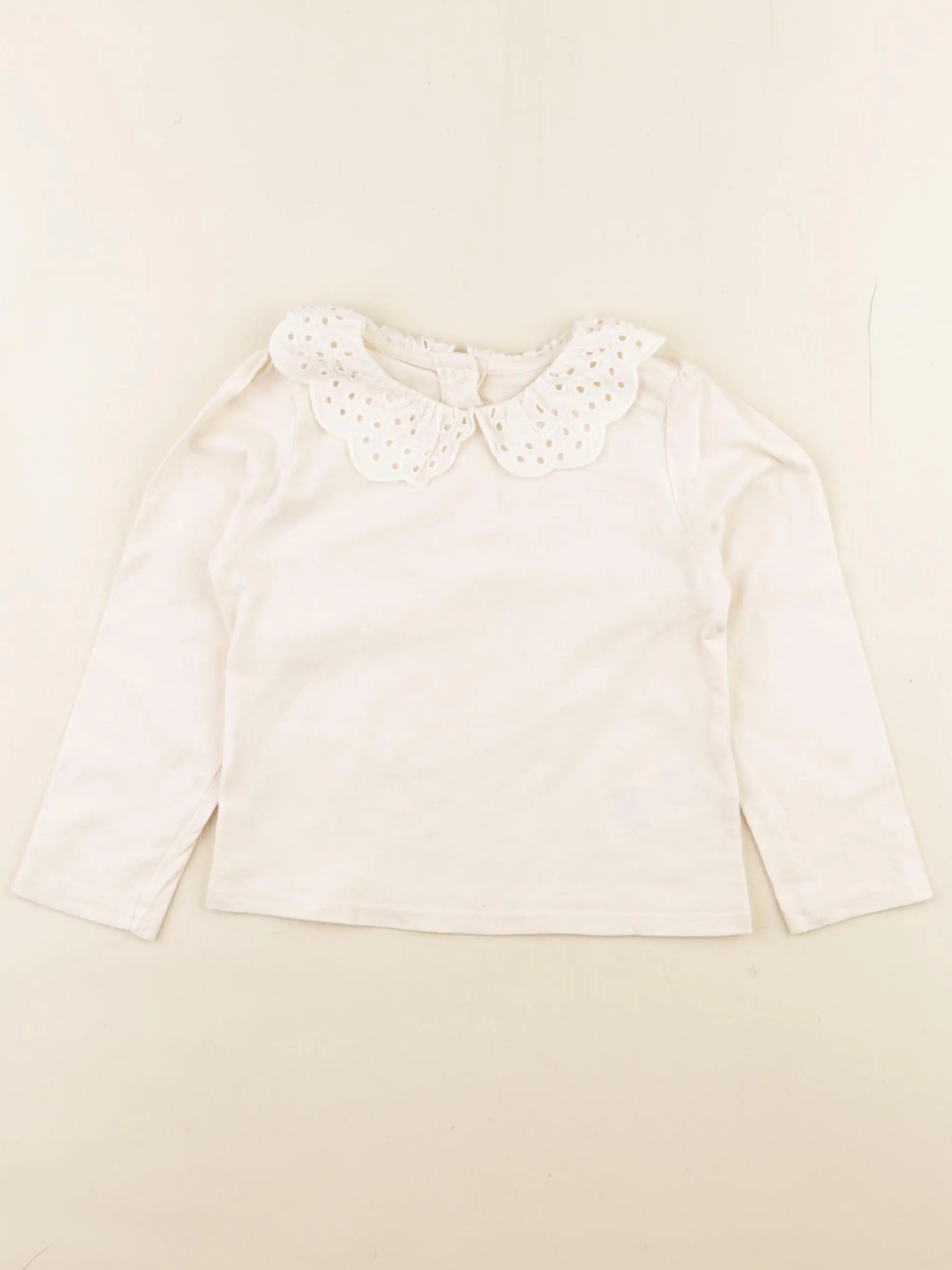 Vertbaudet - tee-shirt blanc - 2 ans