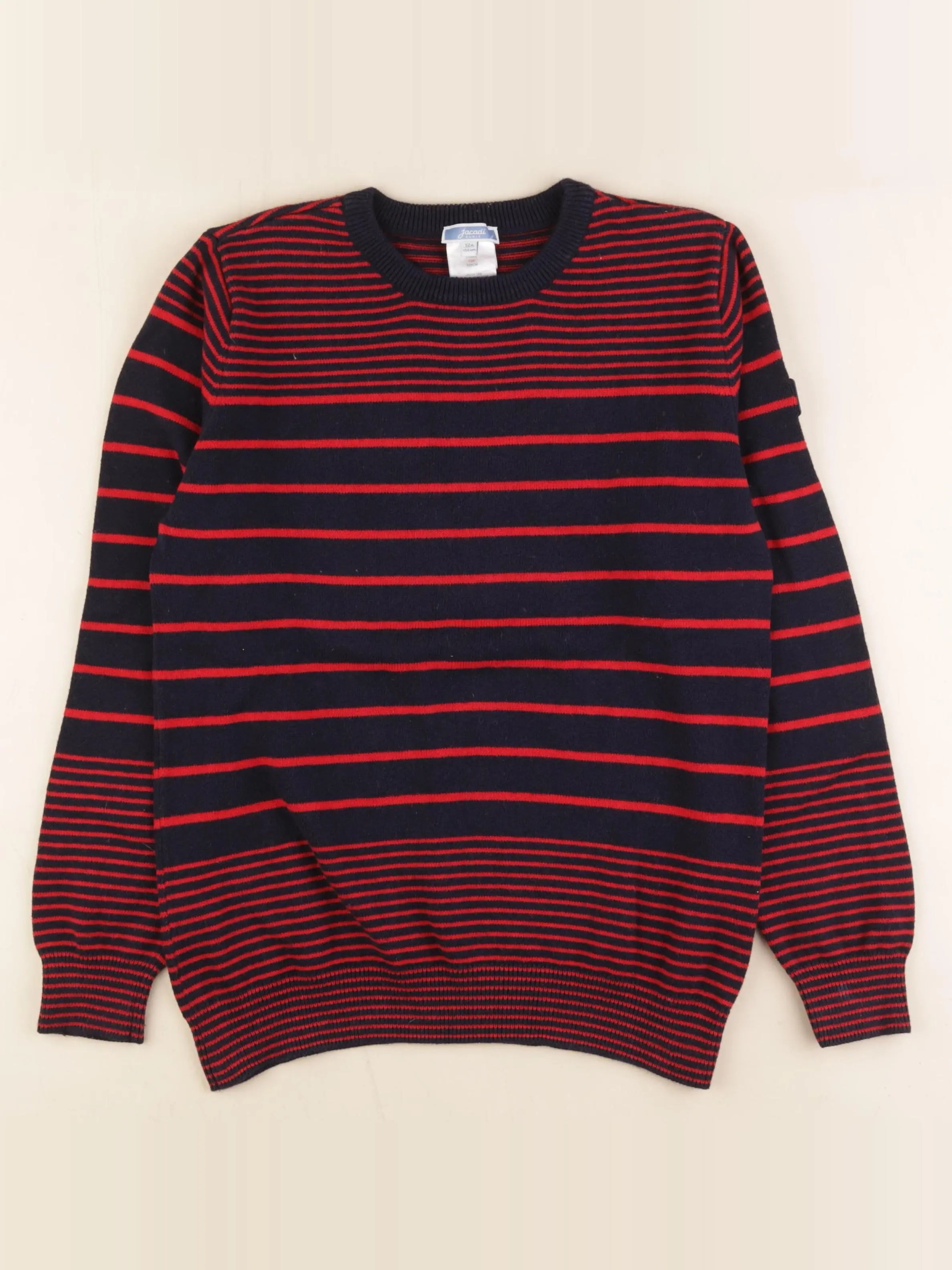 Jacadi - pull bleu, rouge - 12 ans