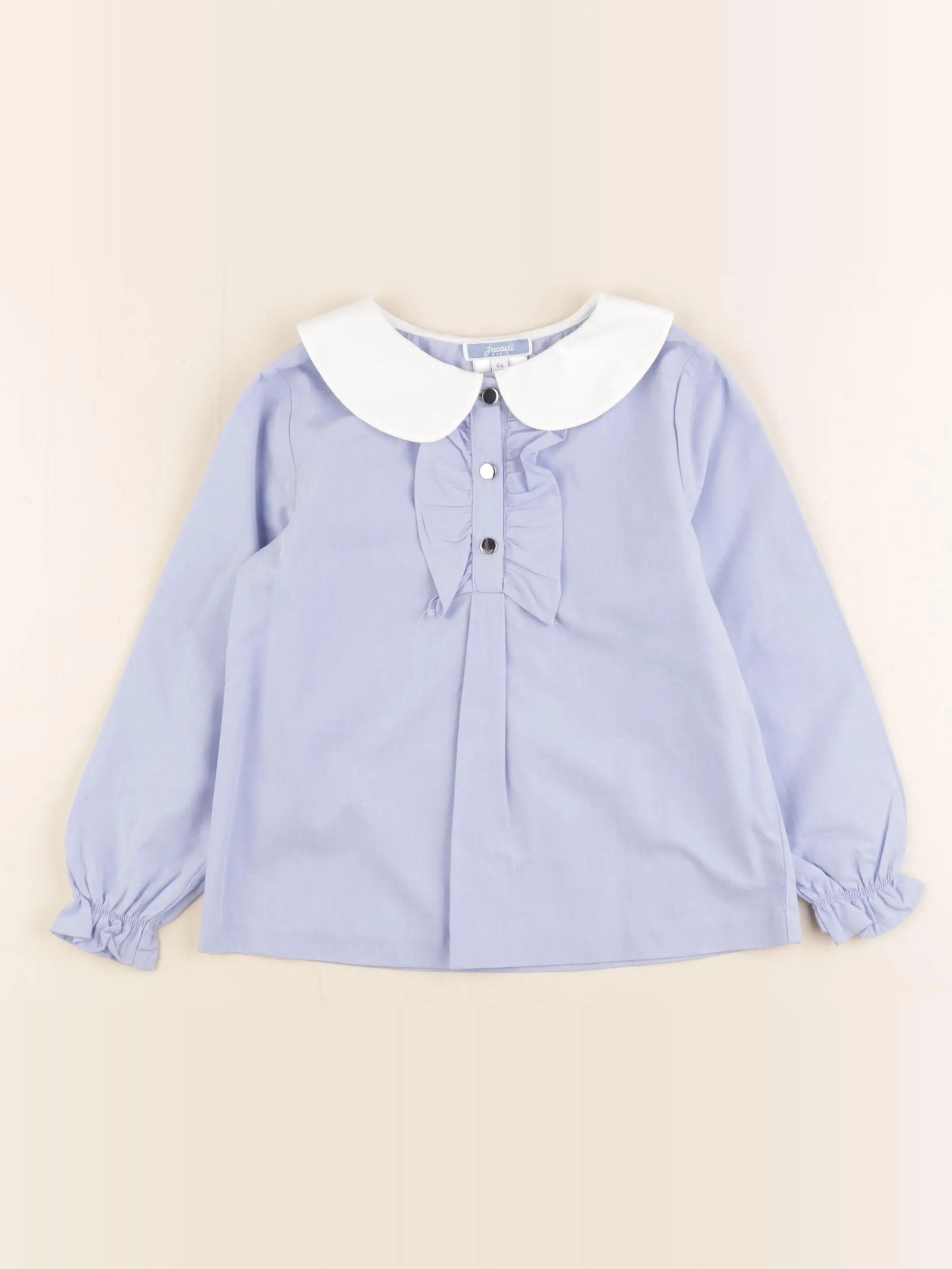 Jacadi - blouse bleu, blanc - 4 ans