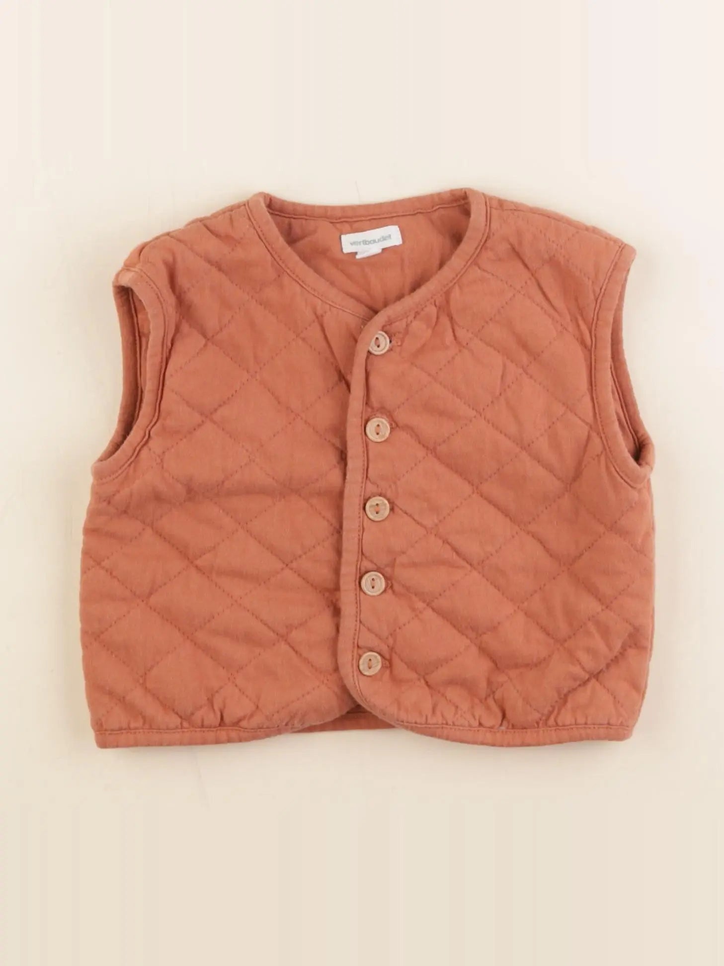 Vertbaudet - gilet marron - 24 mois