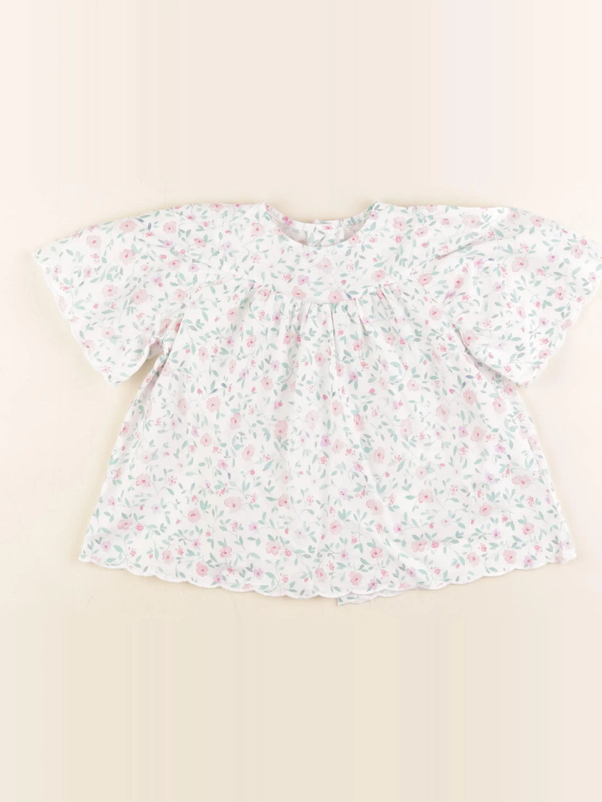 Vertbaudet - blouse blanc, vert - 36 mois