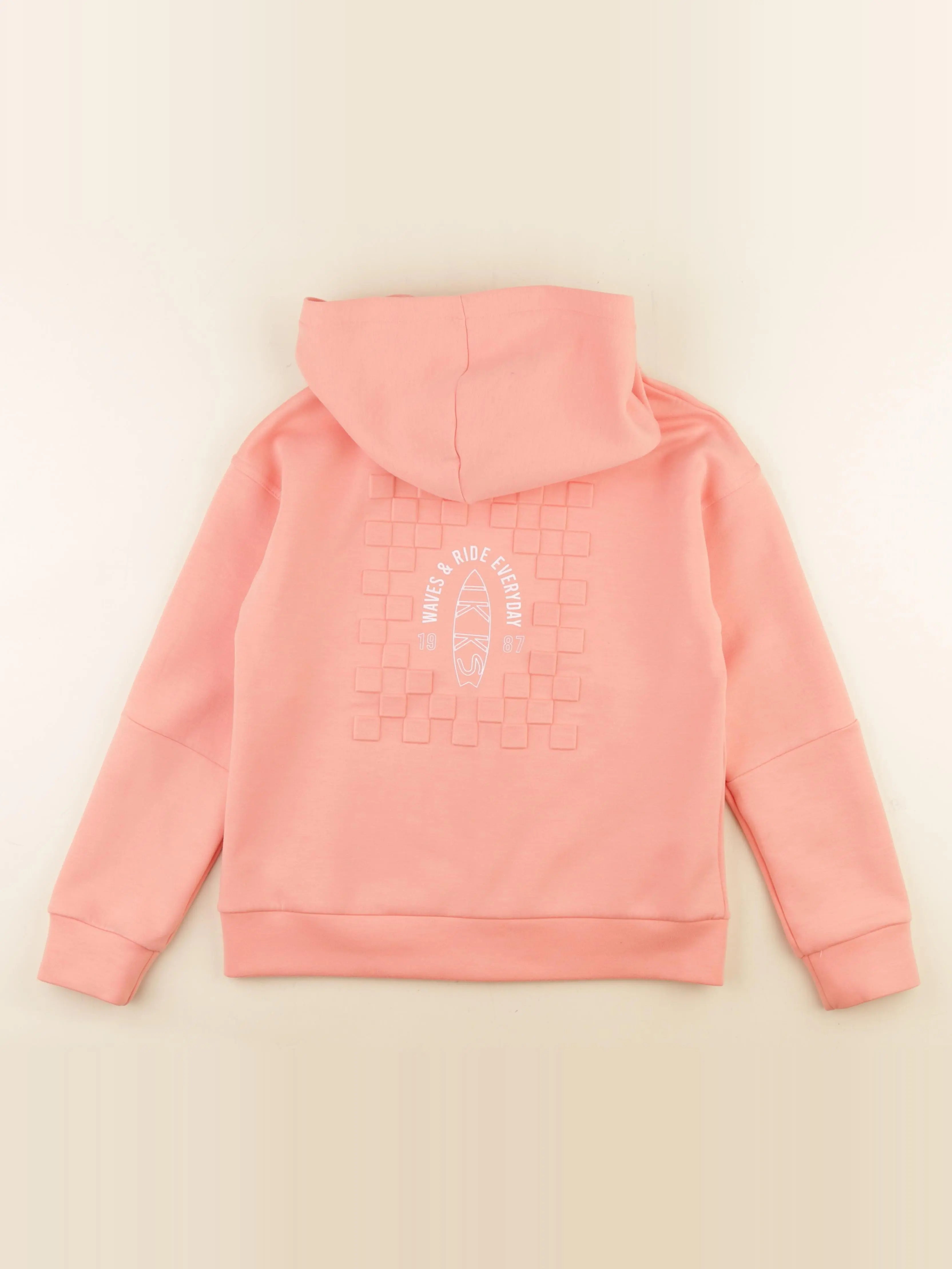 IKKS - sweat imprimé au dos rose - 12 ans