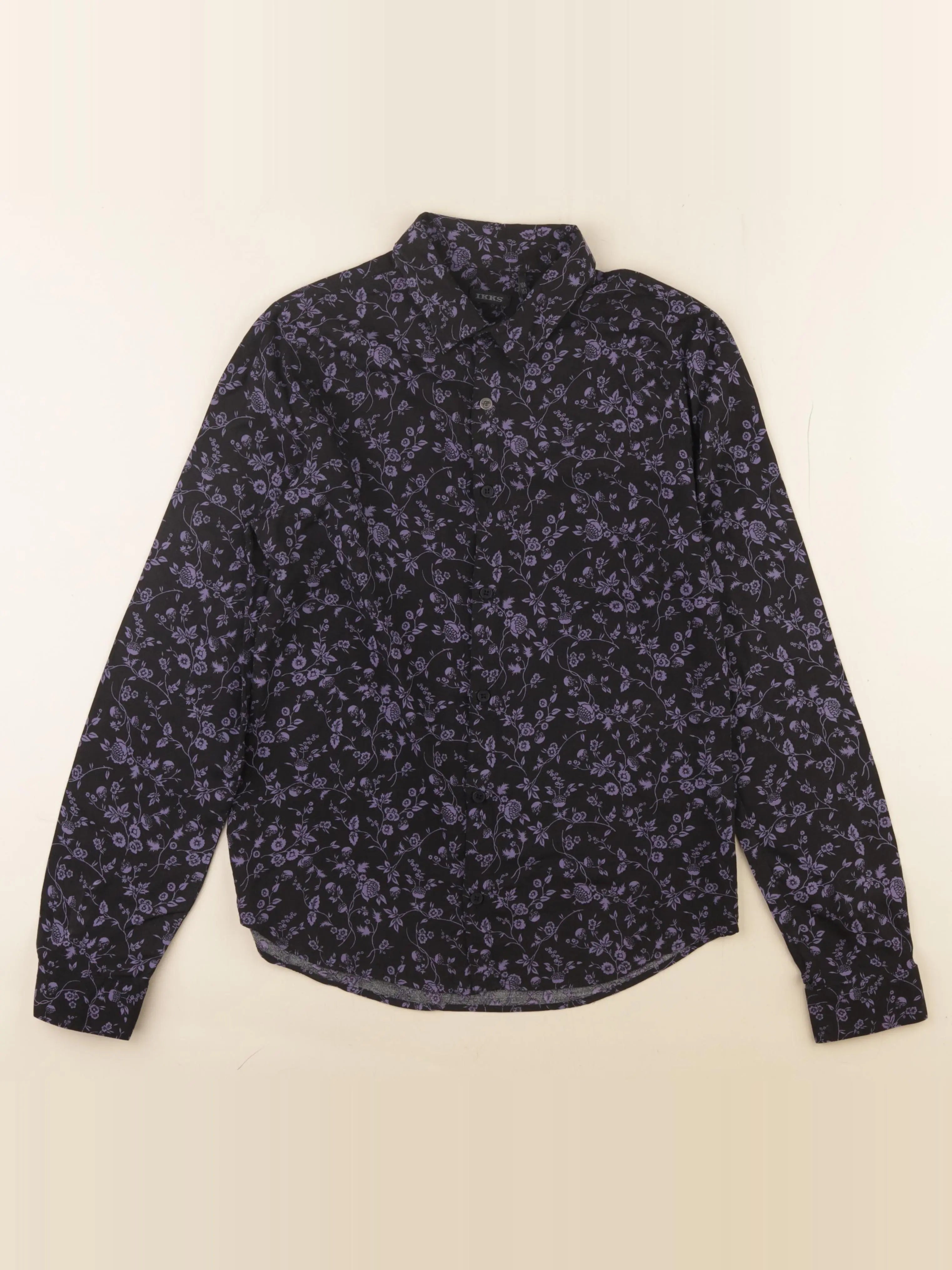 IKKS - chemise noir, violet - 12 ans