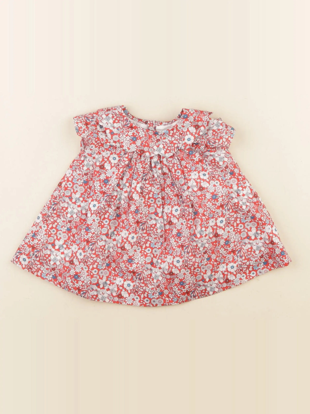 Jacadi - blouse liberty rouge - 1 mois