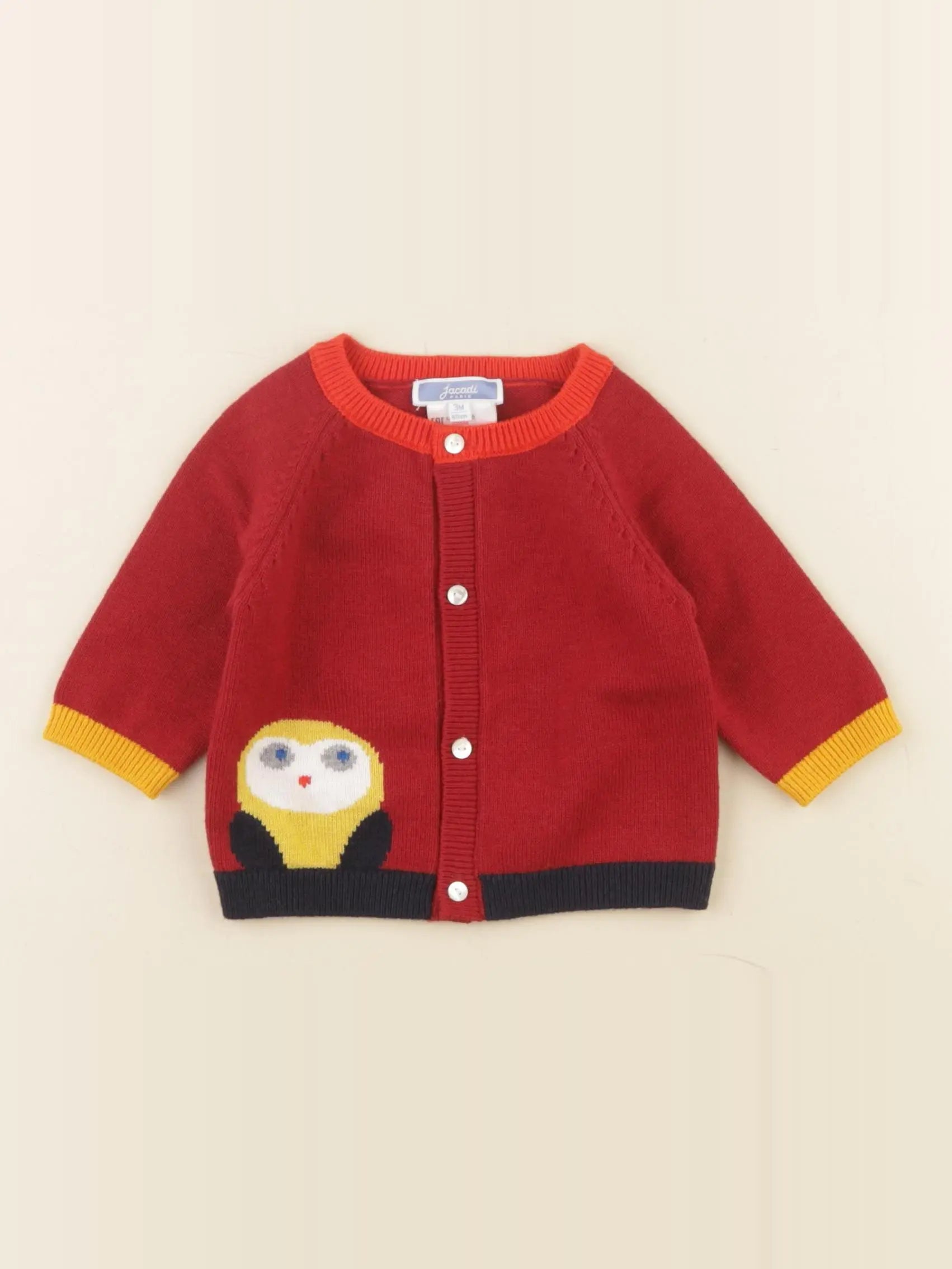 Jacadi - gilet rouge - 3 mois