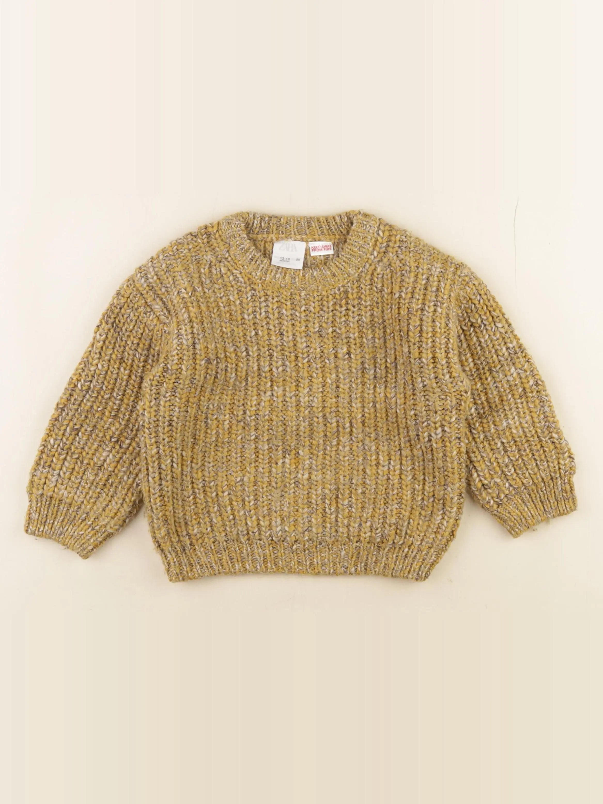 Zara - pull jaune - 12/18 mois