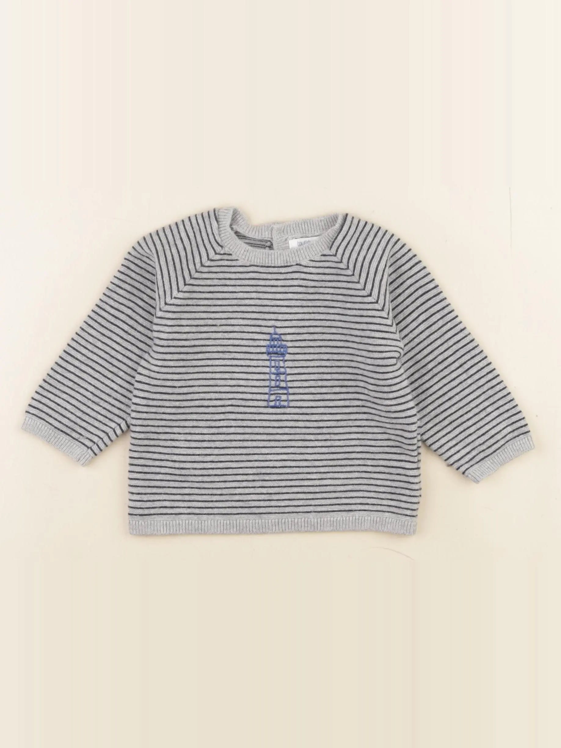 Boutchou - pull gris - 6 mois