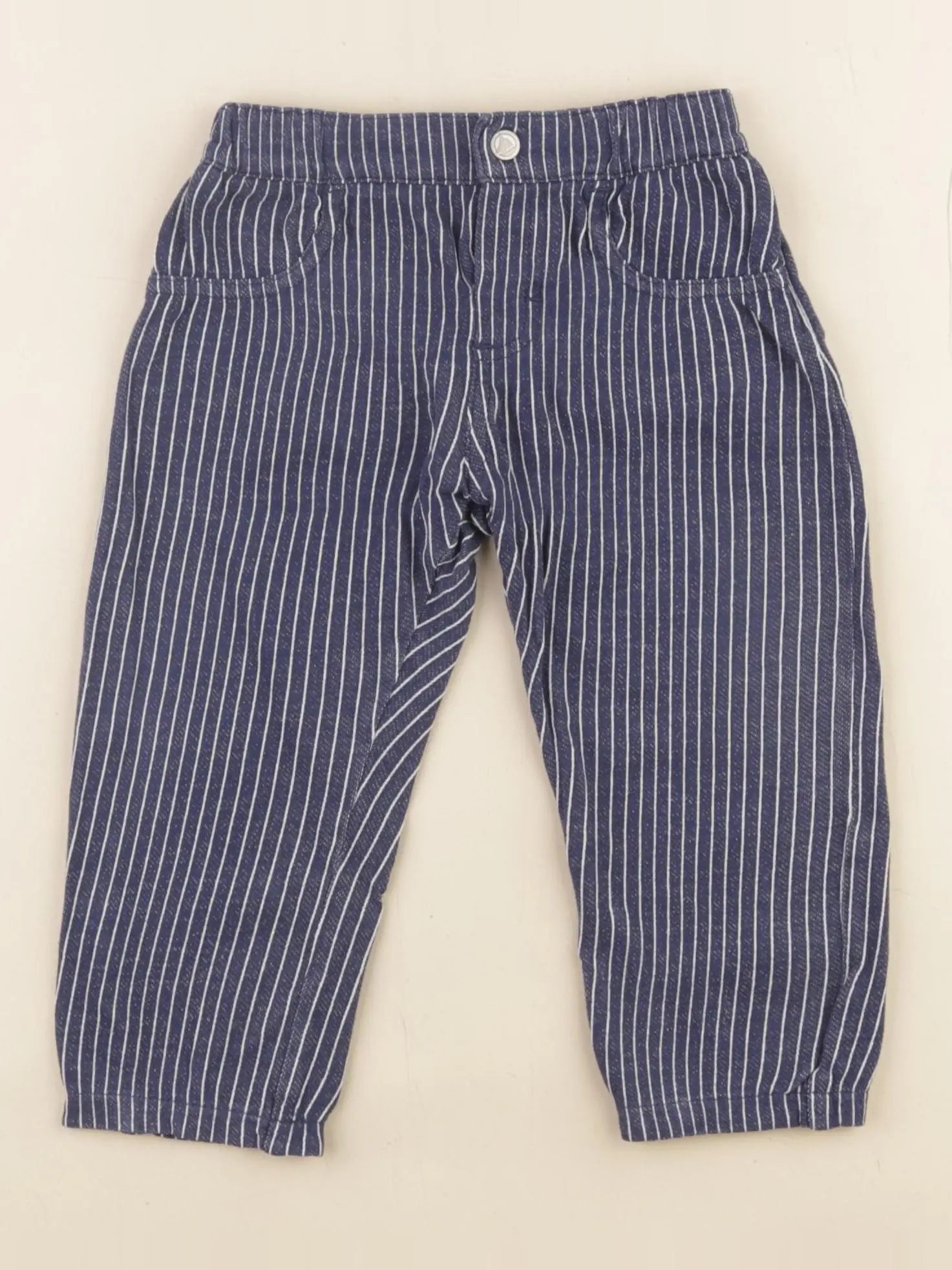 Petit Bateau - pantalon bleu - 12 mois