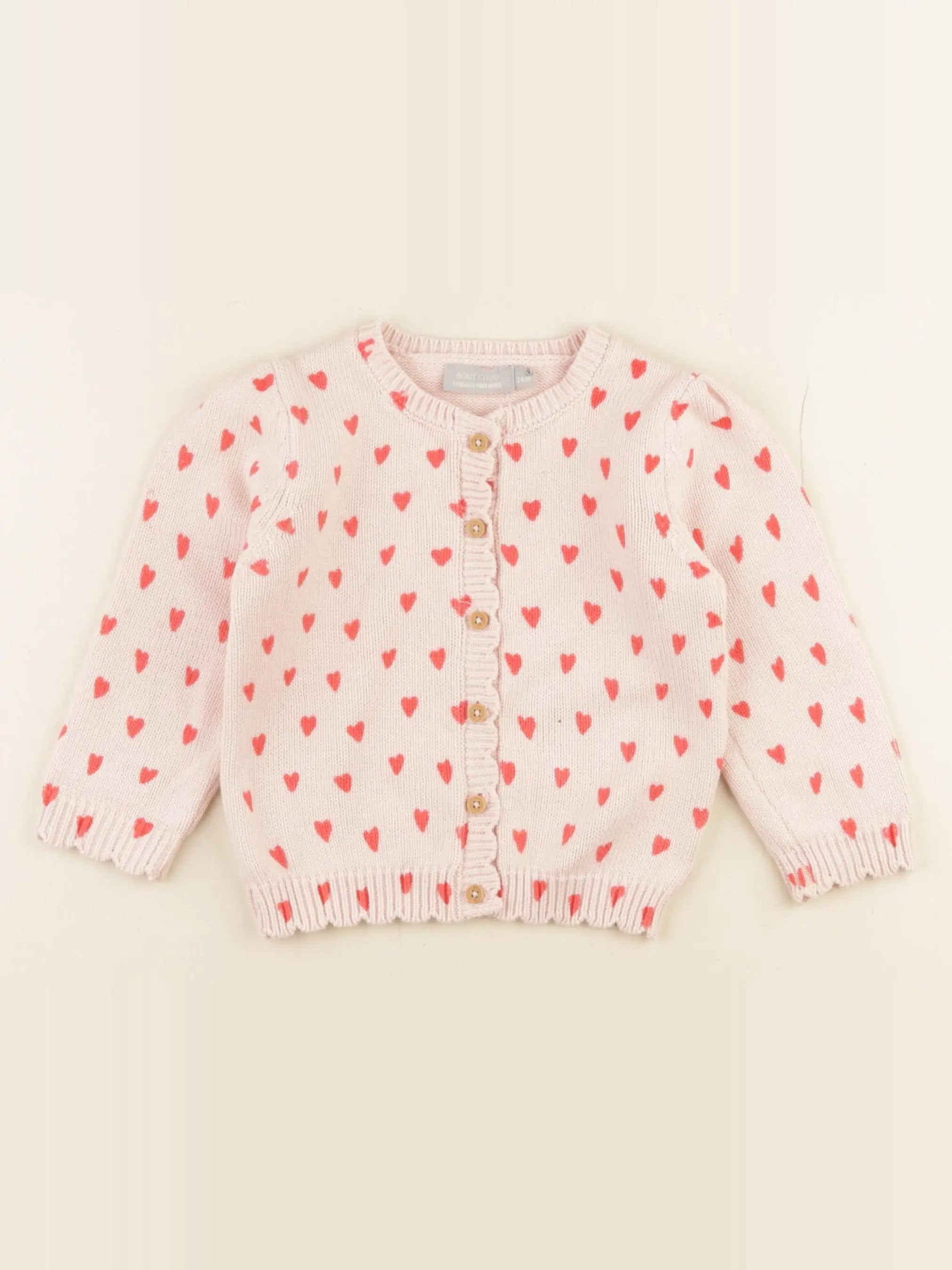 Boutchou - gilet rose - 24 mois