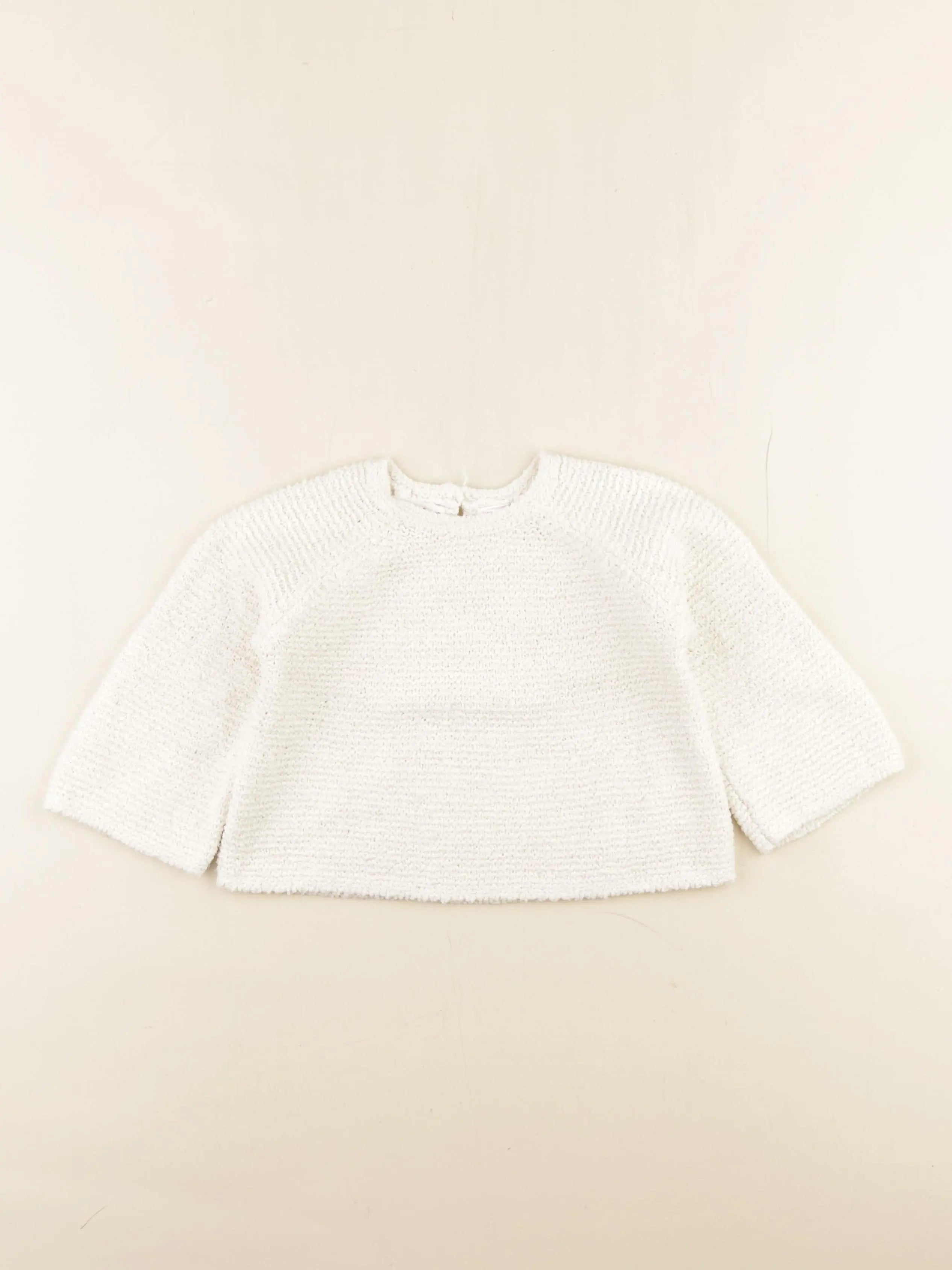 Zara - pull blanc - 9/12 mois