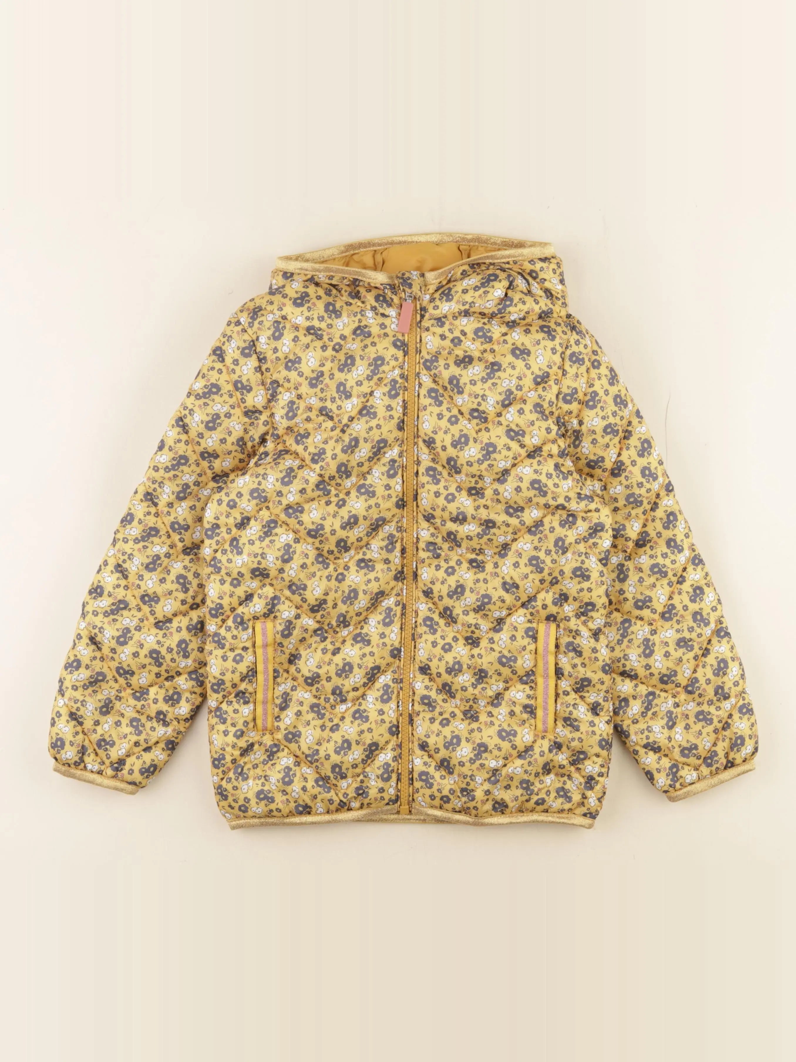 Vertbaudet - doudoune jaune - 7 ans