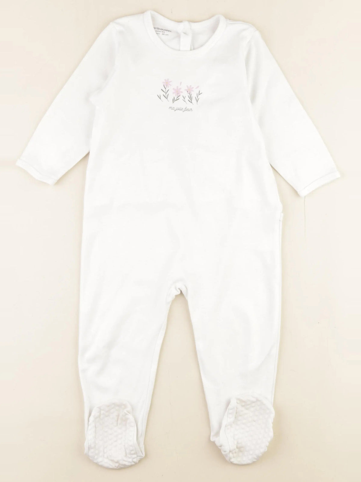 Vertbaudet - pyjama coton blanc - 24 mois