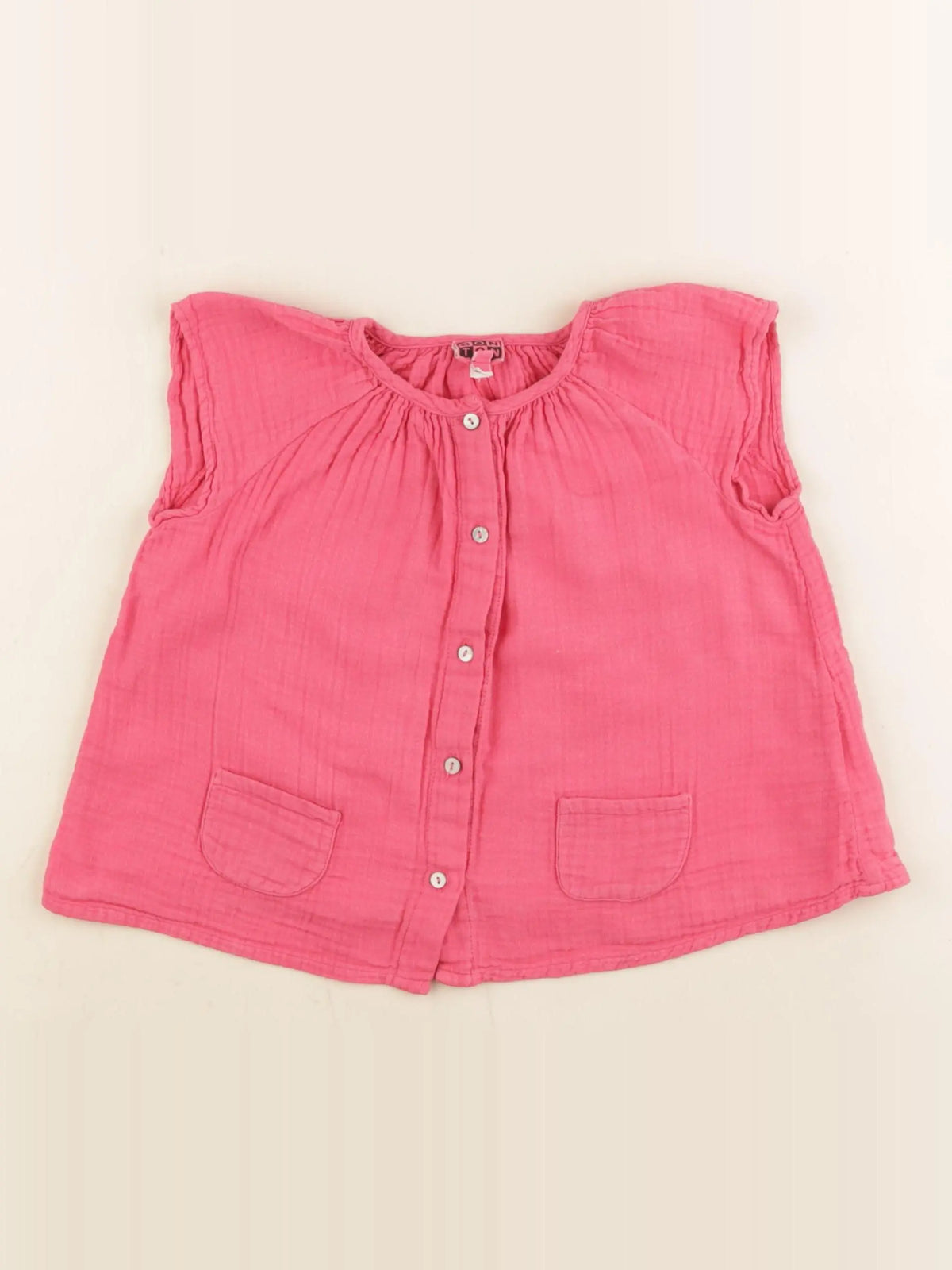 Bonton - blouse rose - 2 ans