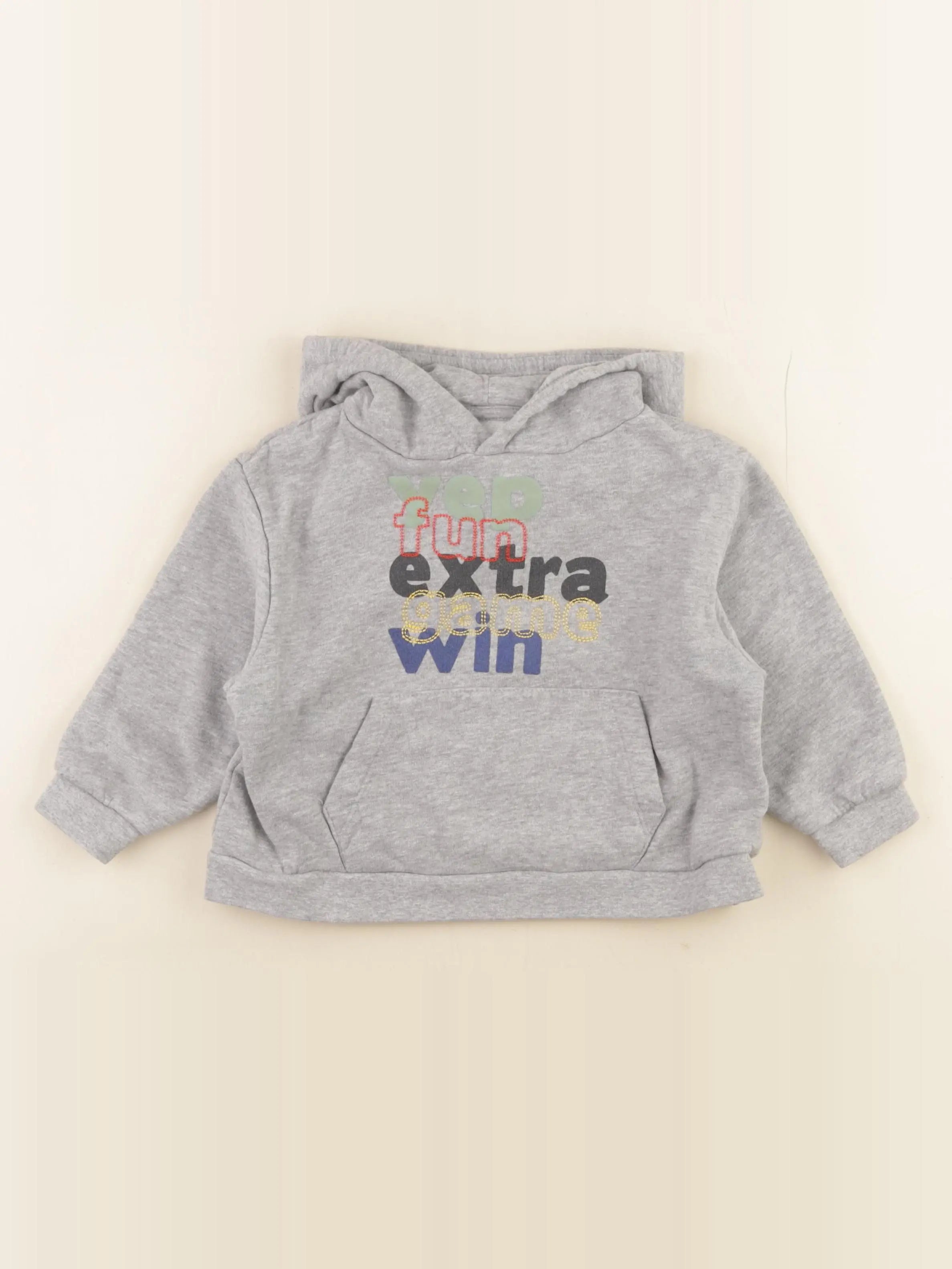 Monoprix - sweat gris - 3/4 ans