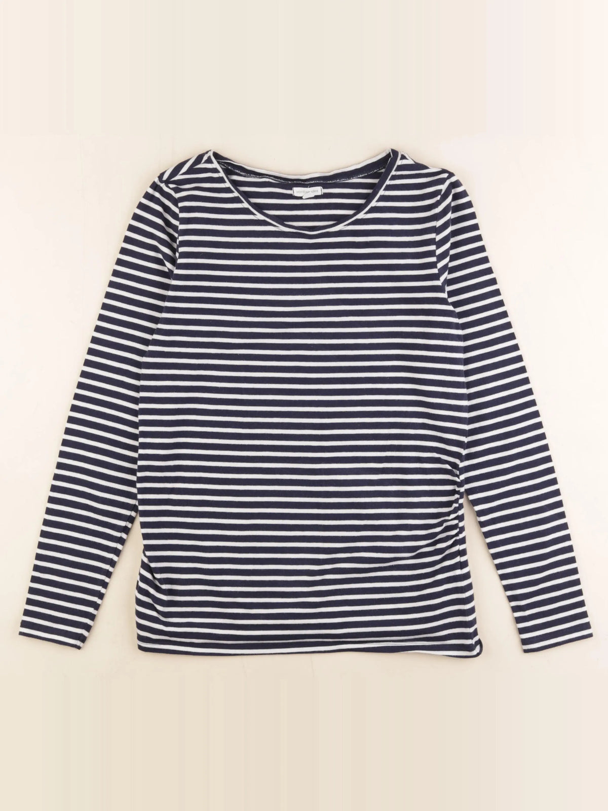 Vertbaudet - tee-shirt grossesse bleu, blanc - 38 à 40