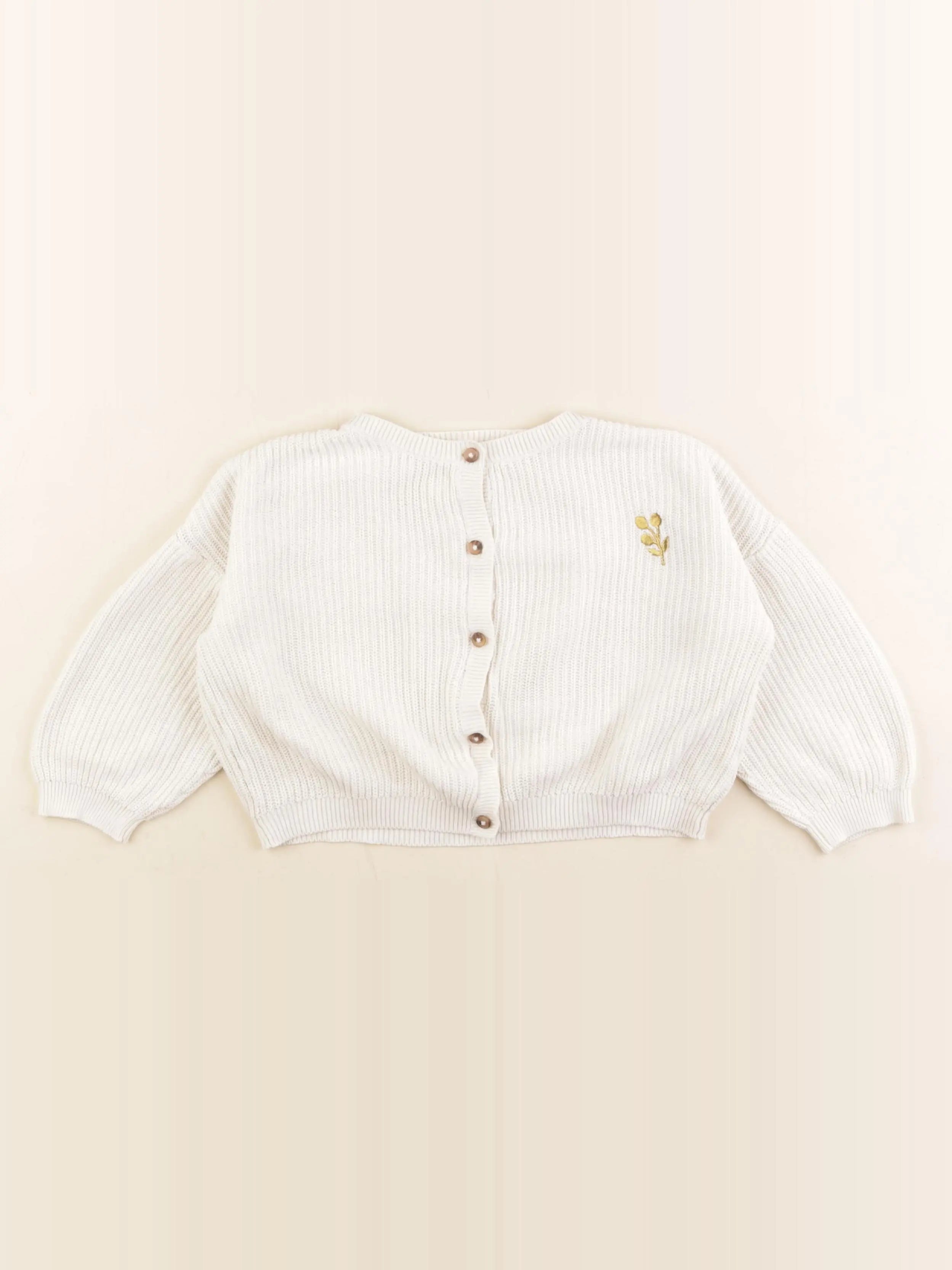 Vertbaudet - gilet beige - 24 mois