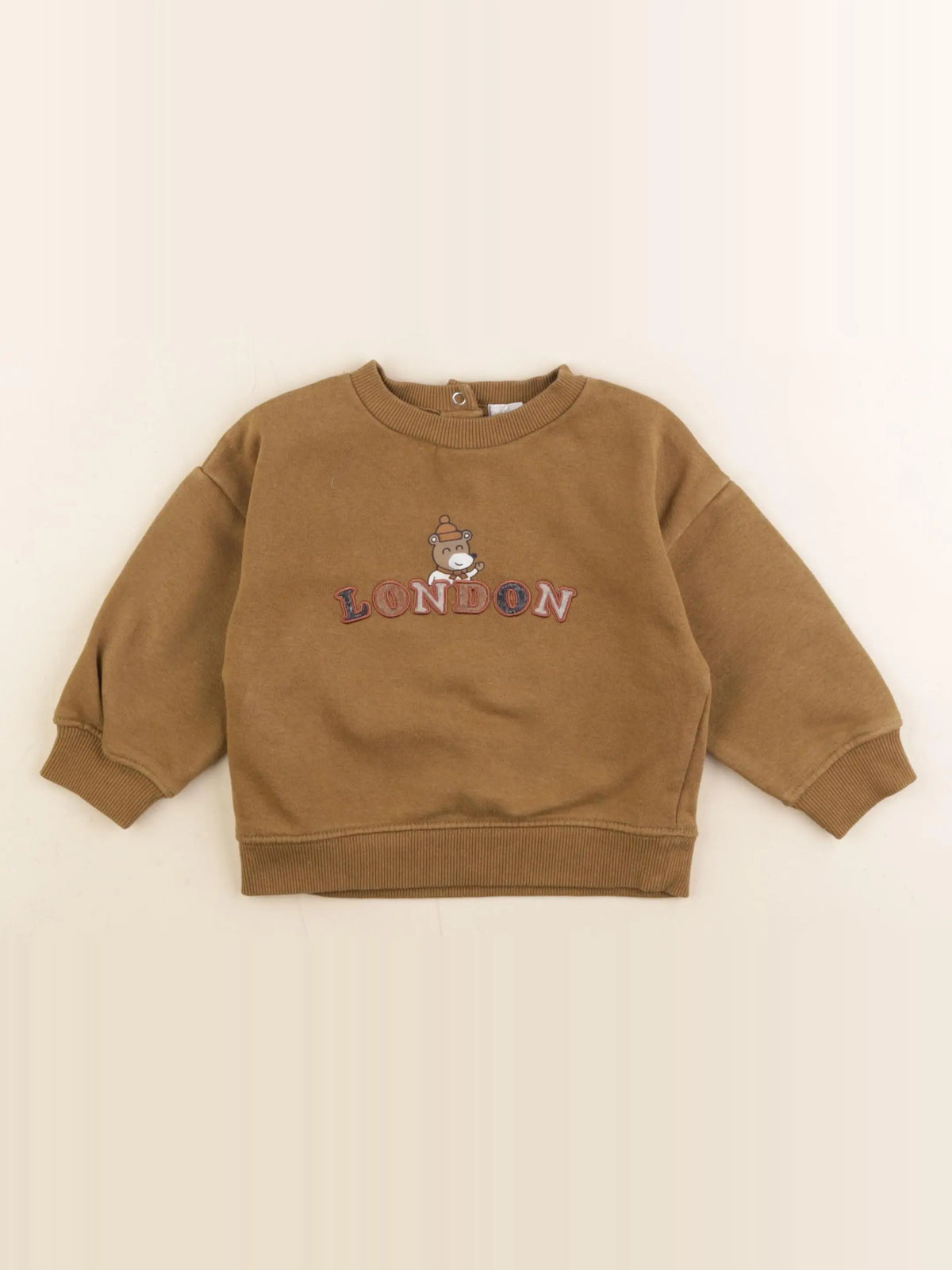 Vertbaudet - sweat vert - 18 mois