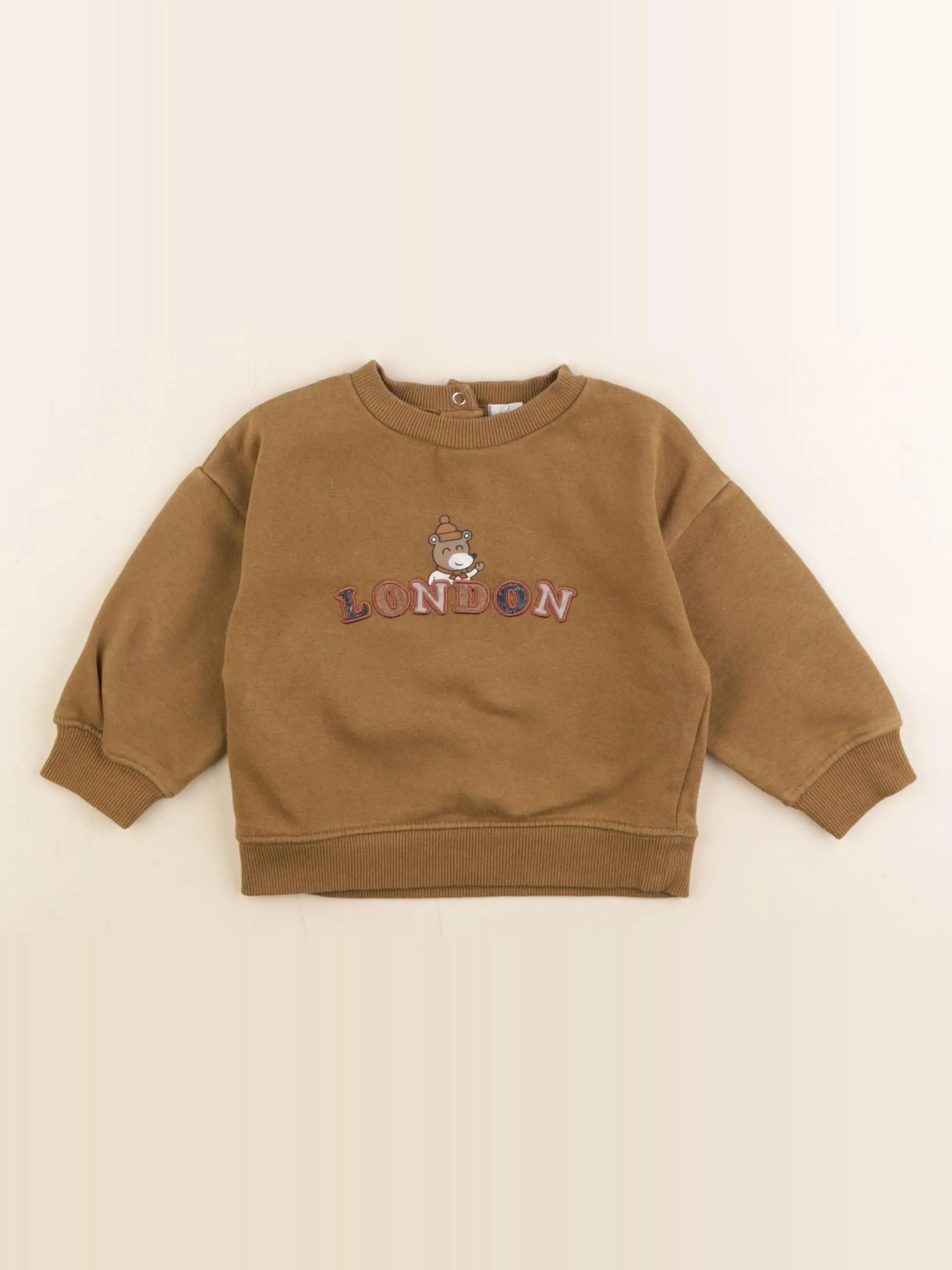 Vertbaudet - sweat vert - 18 mois