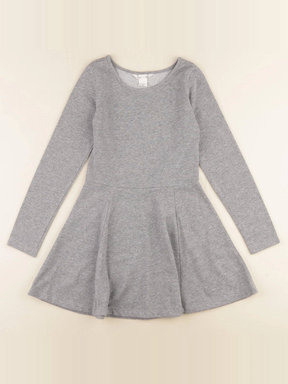 H&M - robe gris, argent - 8/10 ans