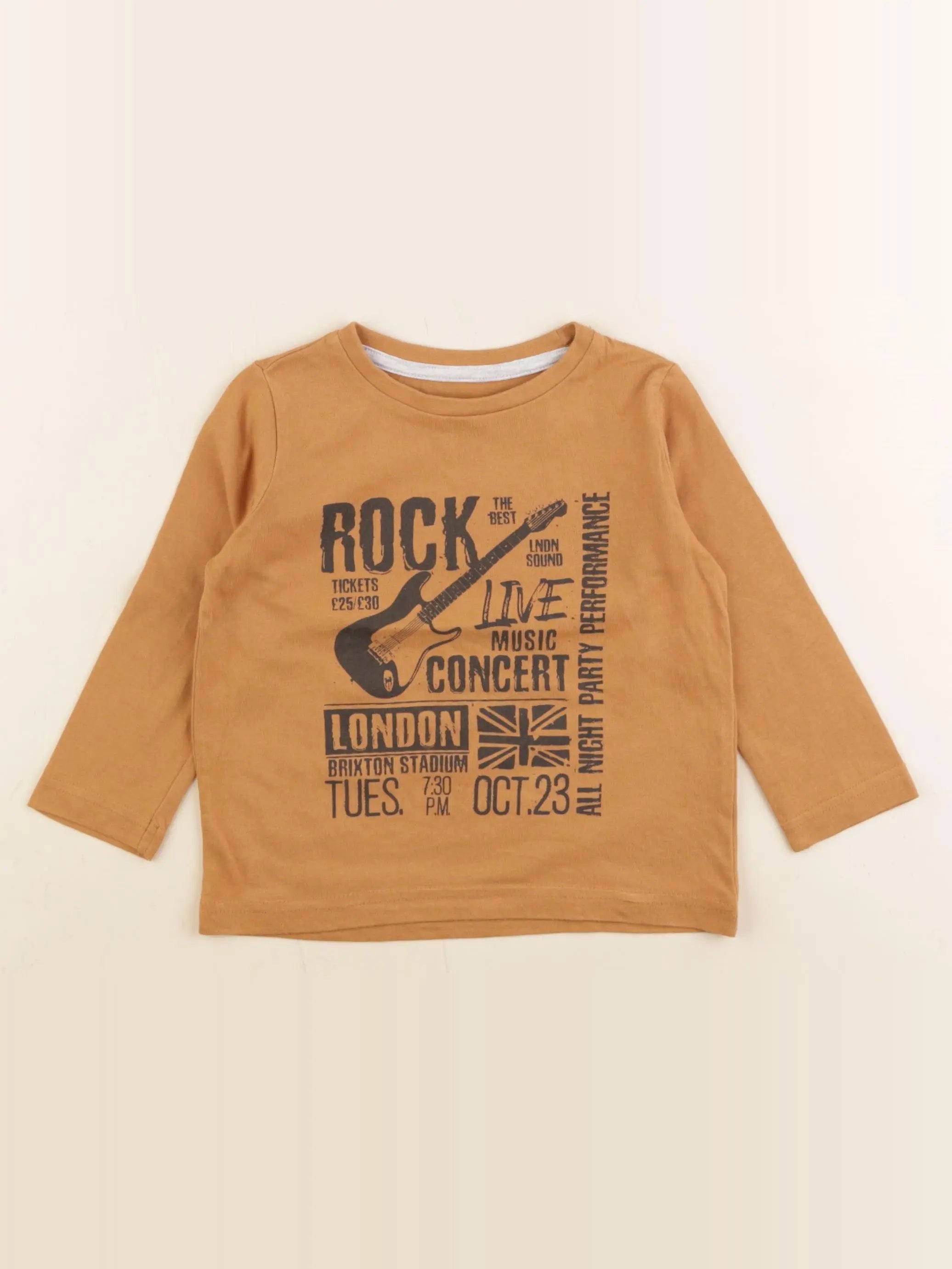 Vertbaudet - tee-shirt marron - 2 ans