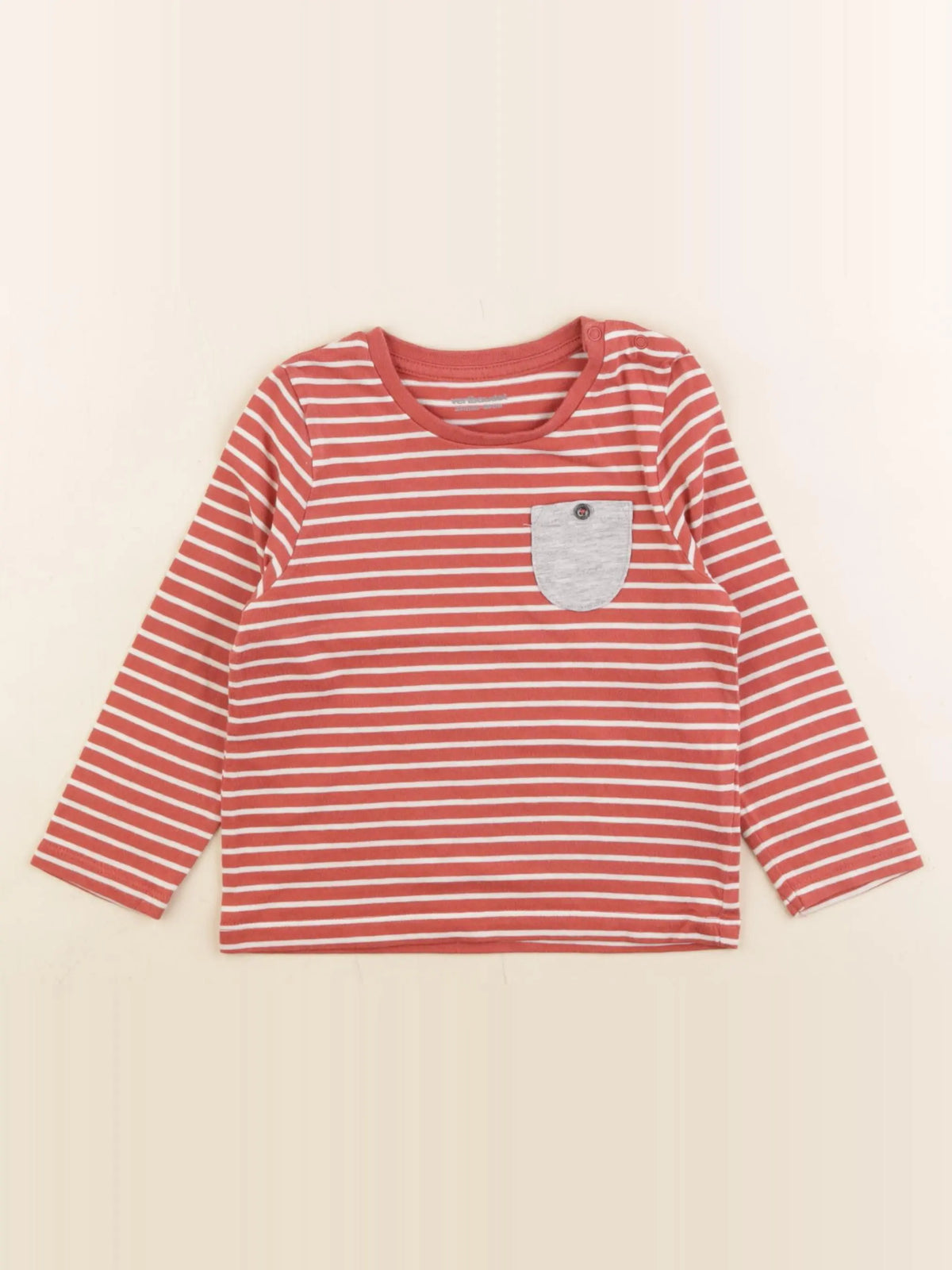 Vertbaudet - tee-shirt marron - 24 mois
