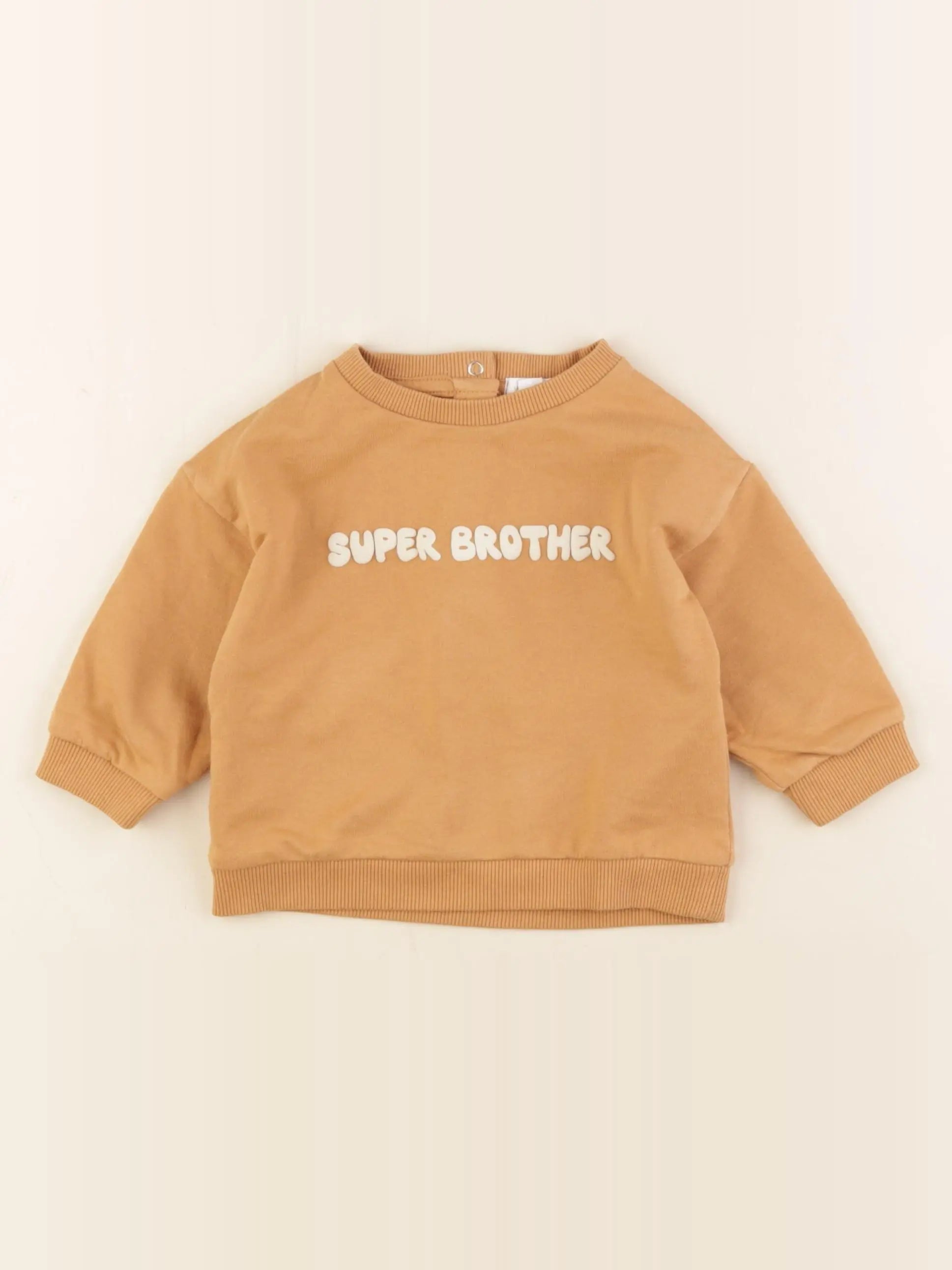 Vertbaudet - sweat marron - 12 mois