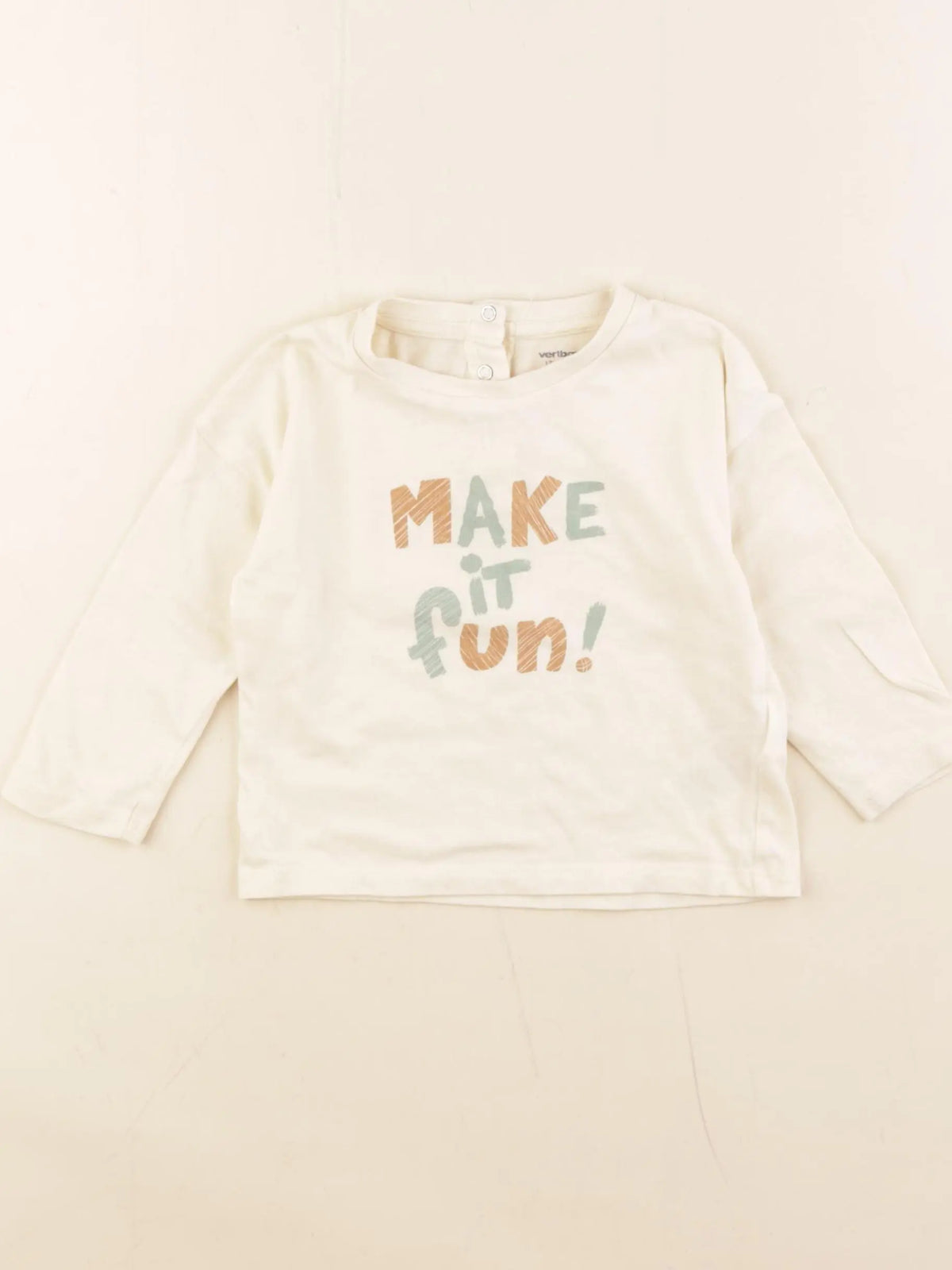 Vertbaudet - tee-shirt blanc - 12 mois