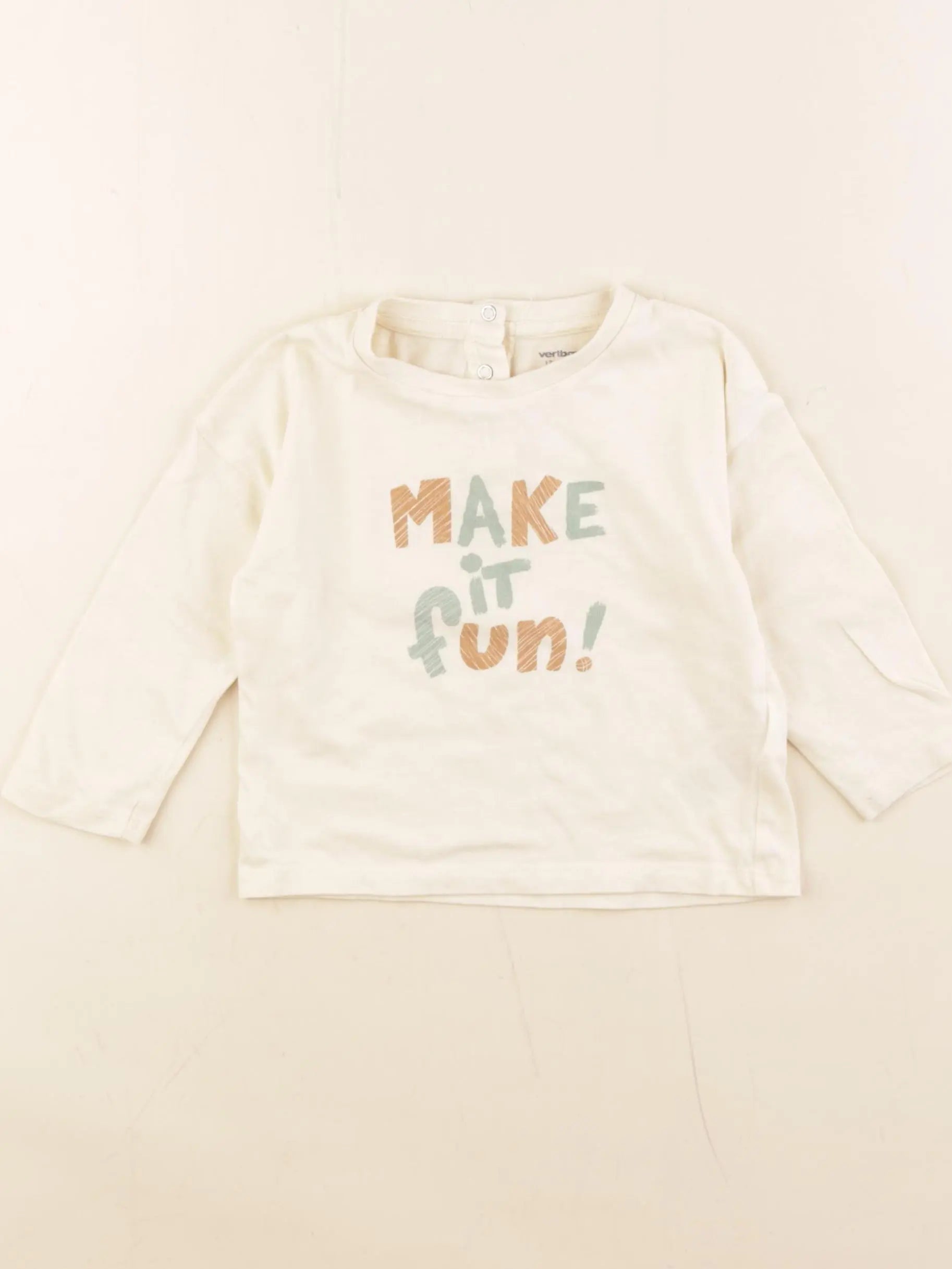 Vertbaudet - tee-shirt blanc - 12 mois