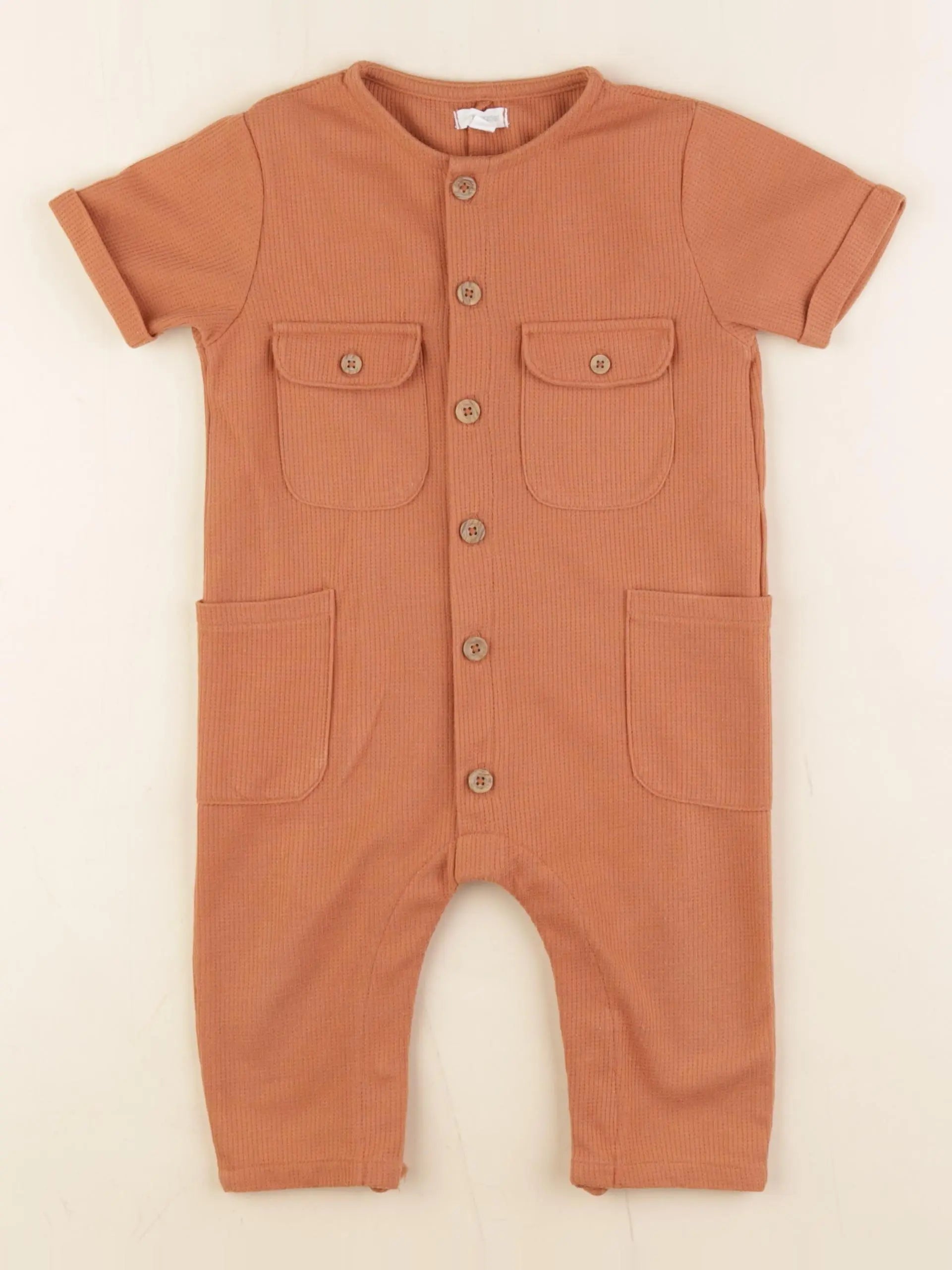 Vertbaudet - combinaison marron - 12 mois