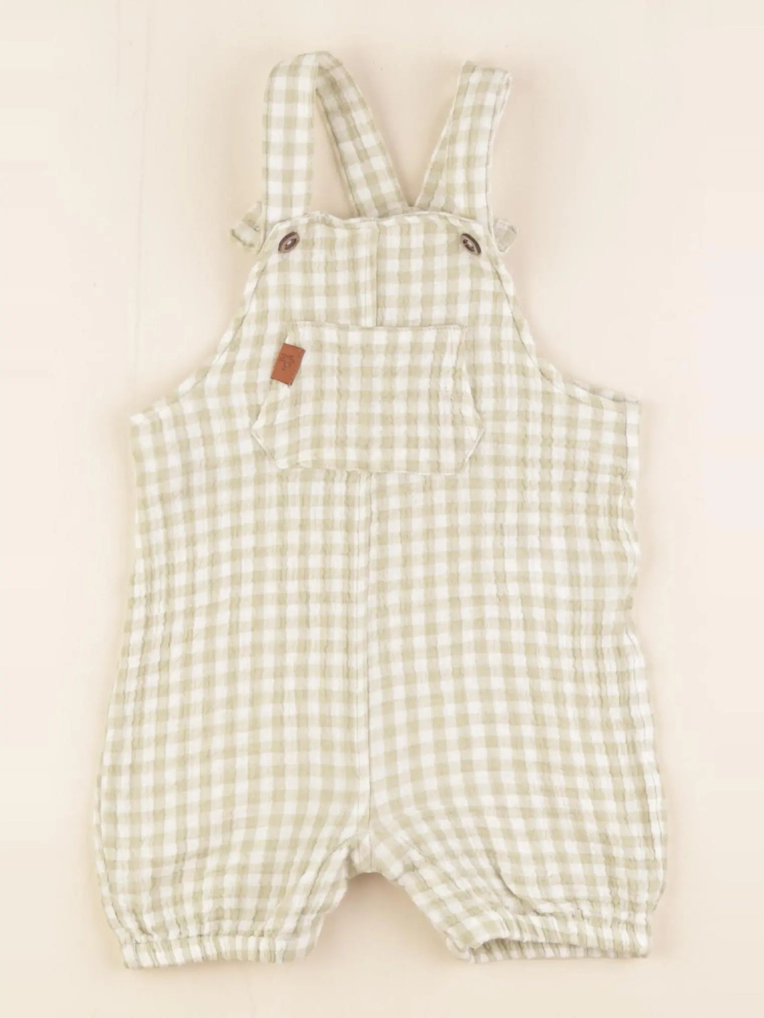 Vertbaudet - salopette vert - 12 mois