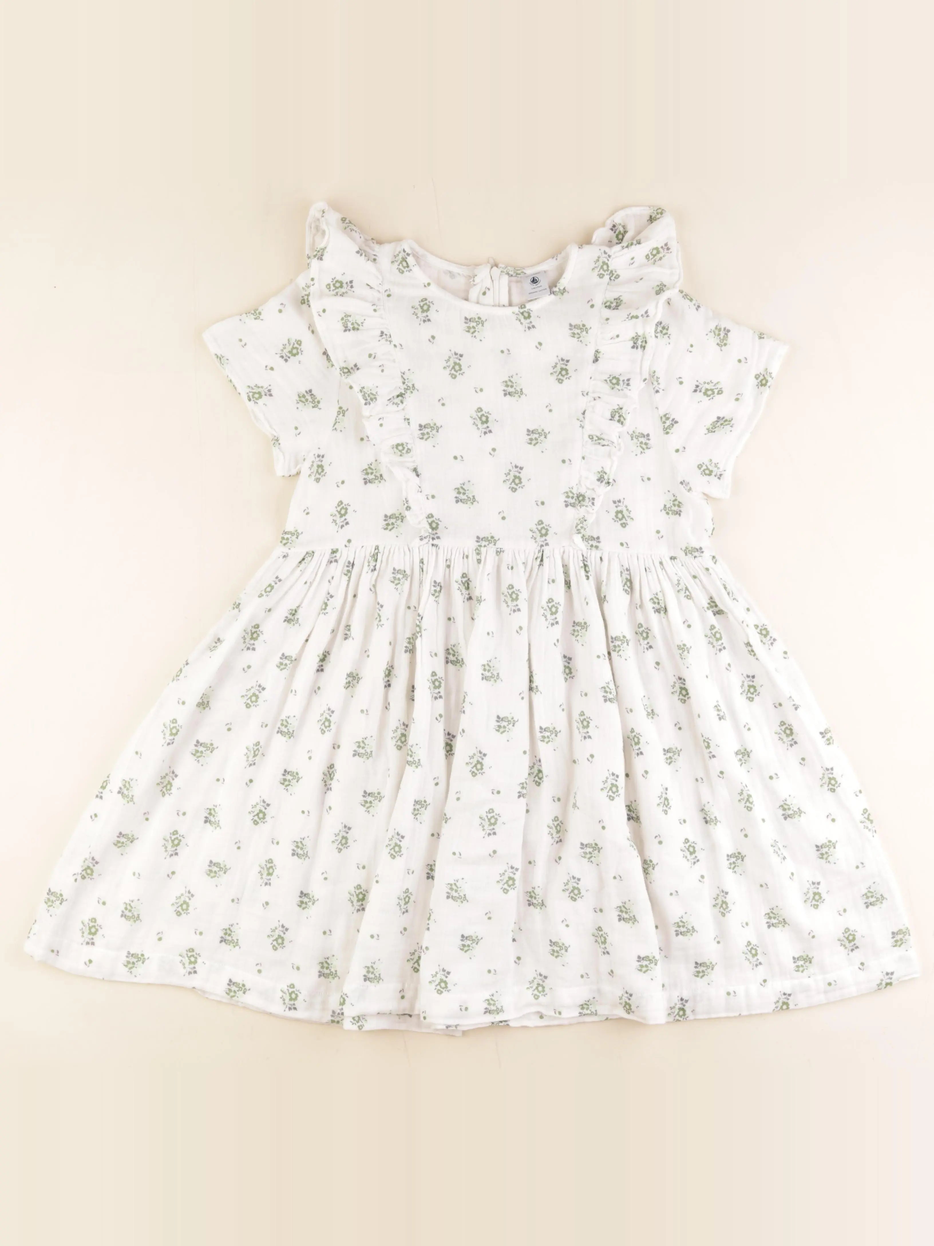 Petit Bateau - robe blanc - 10 ans