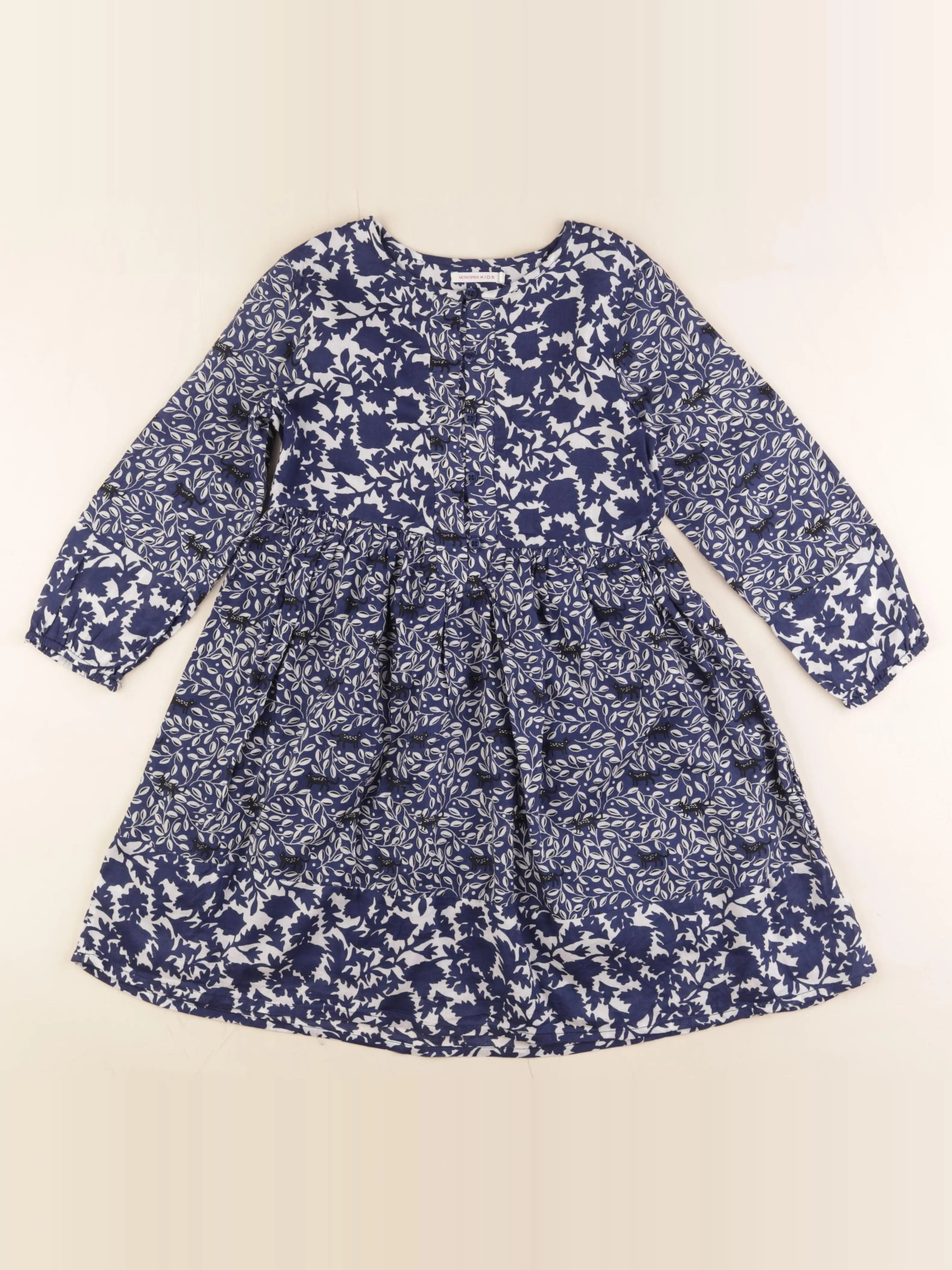 Monoprix - robe bleu - 8 ans