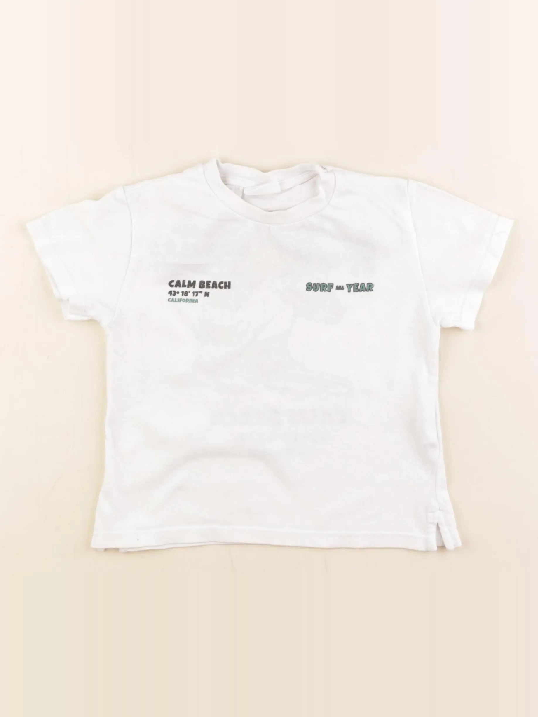 Zara - tee-shirt imprimé au dos blanc - 9/12 mois