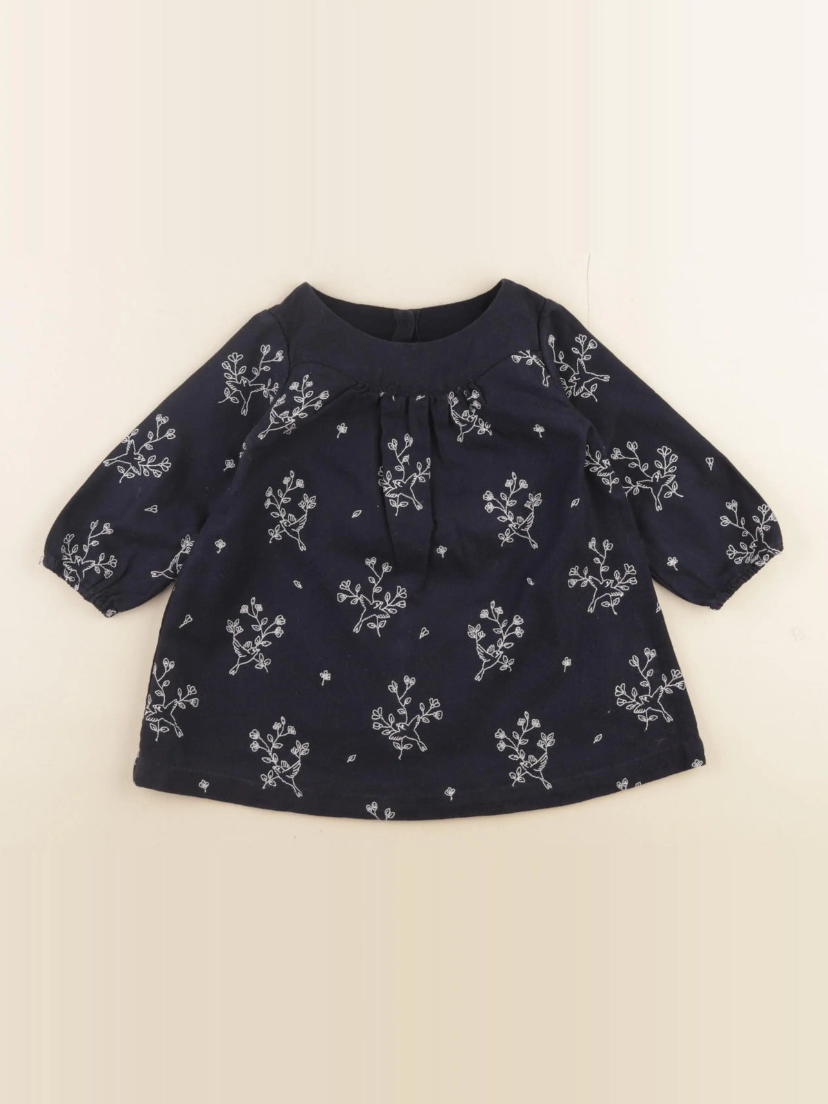 Natalys - robe bleu, blanc - 12 mois