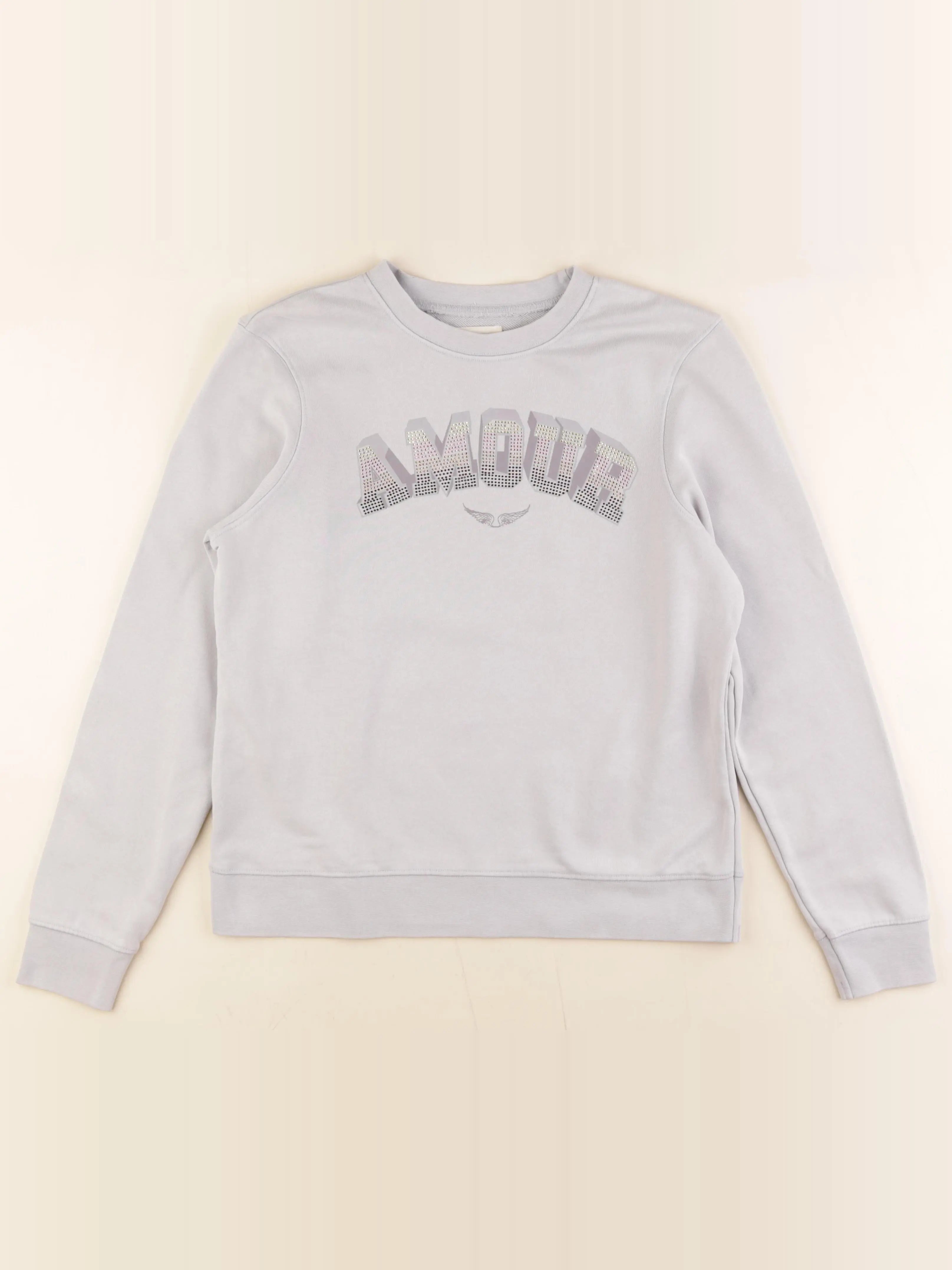 Zadig & Voltaire - sweat gris - 16 ans