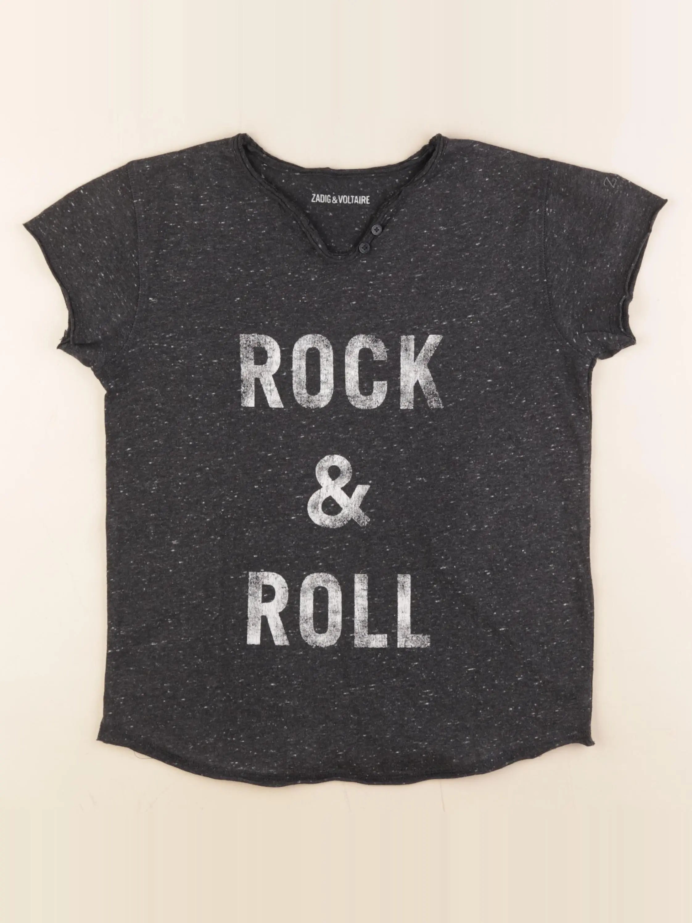 Zadig & Voltaire - tee-shirt gris - 12 ans