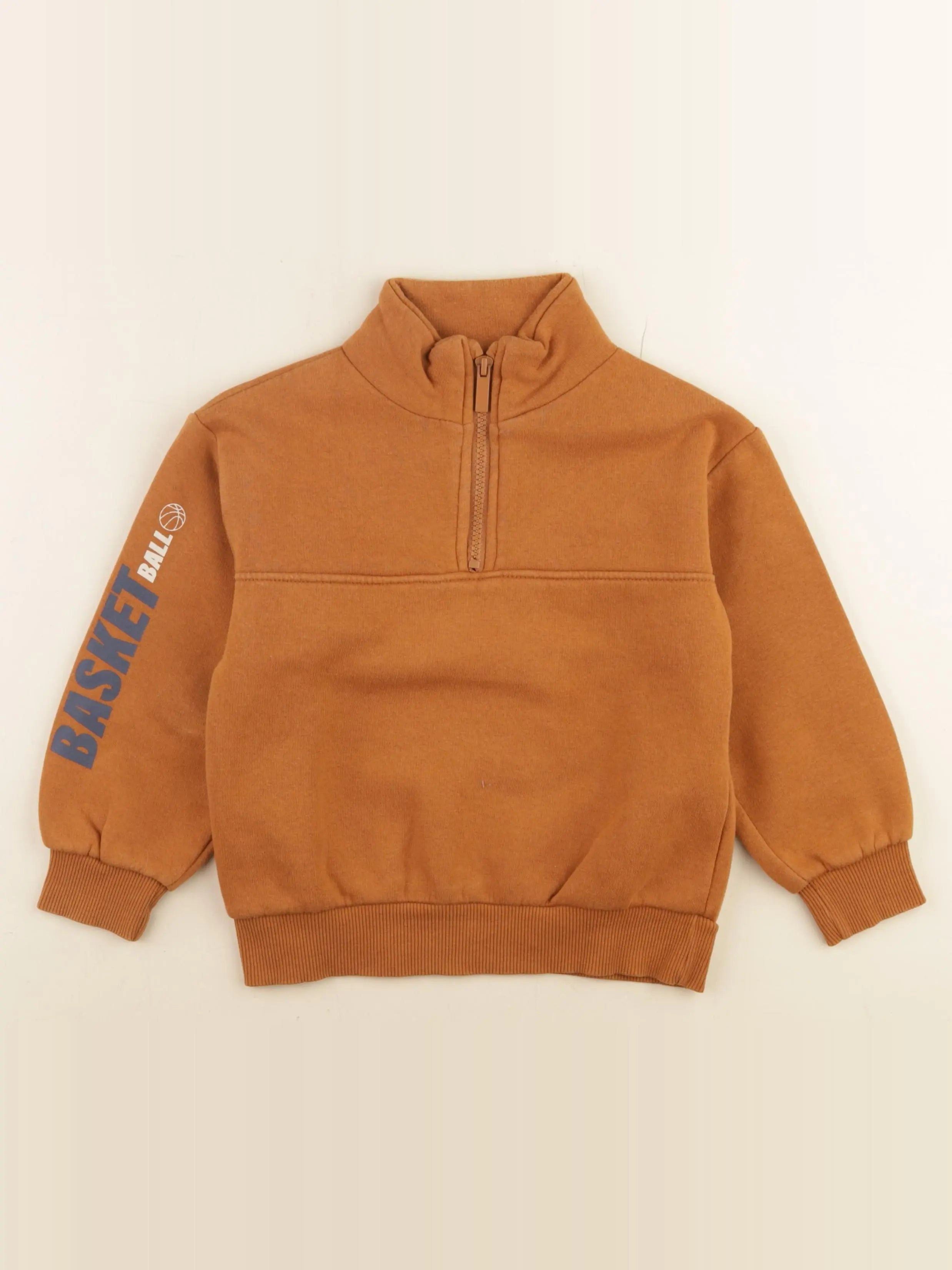 Vertbaudet - sweat marron - 6 ans