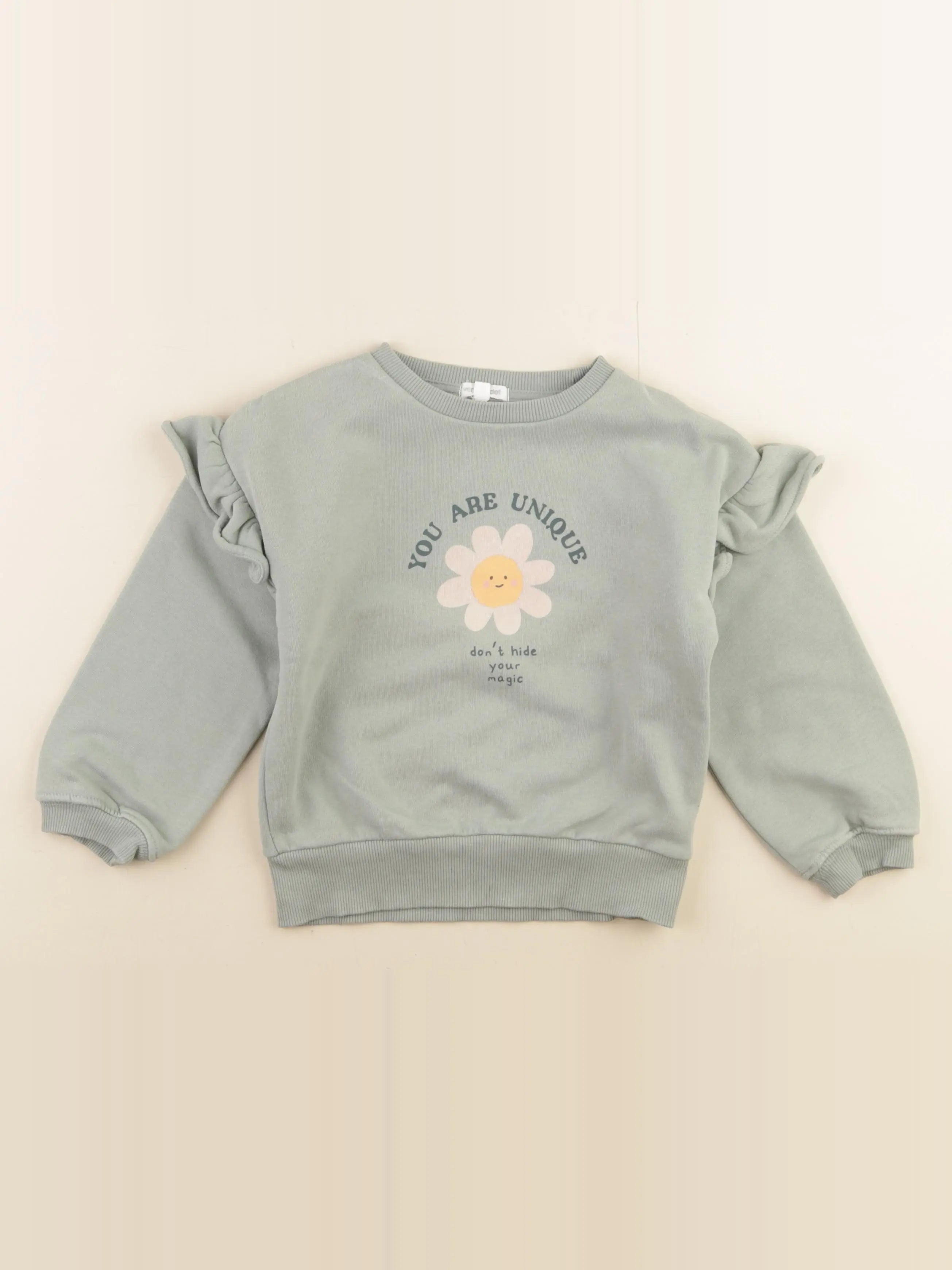 Vertbaudet - sweat vert - 5 ans