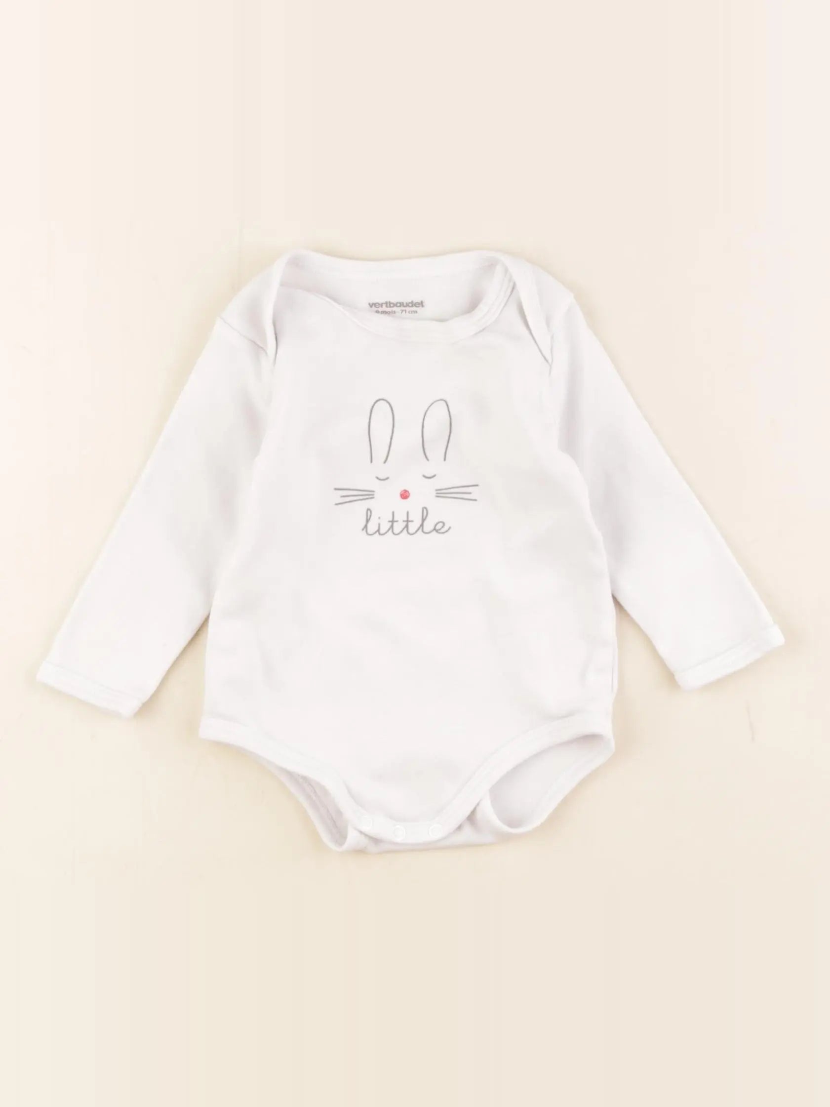 Vertbaudet - body blanc - 9 mois