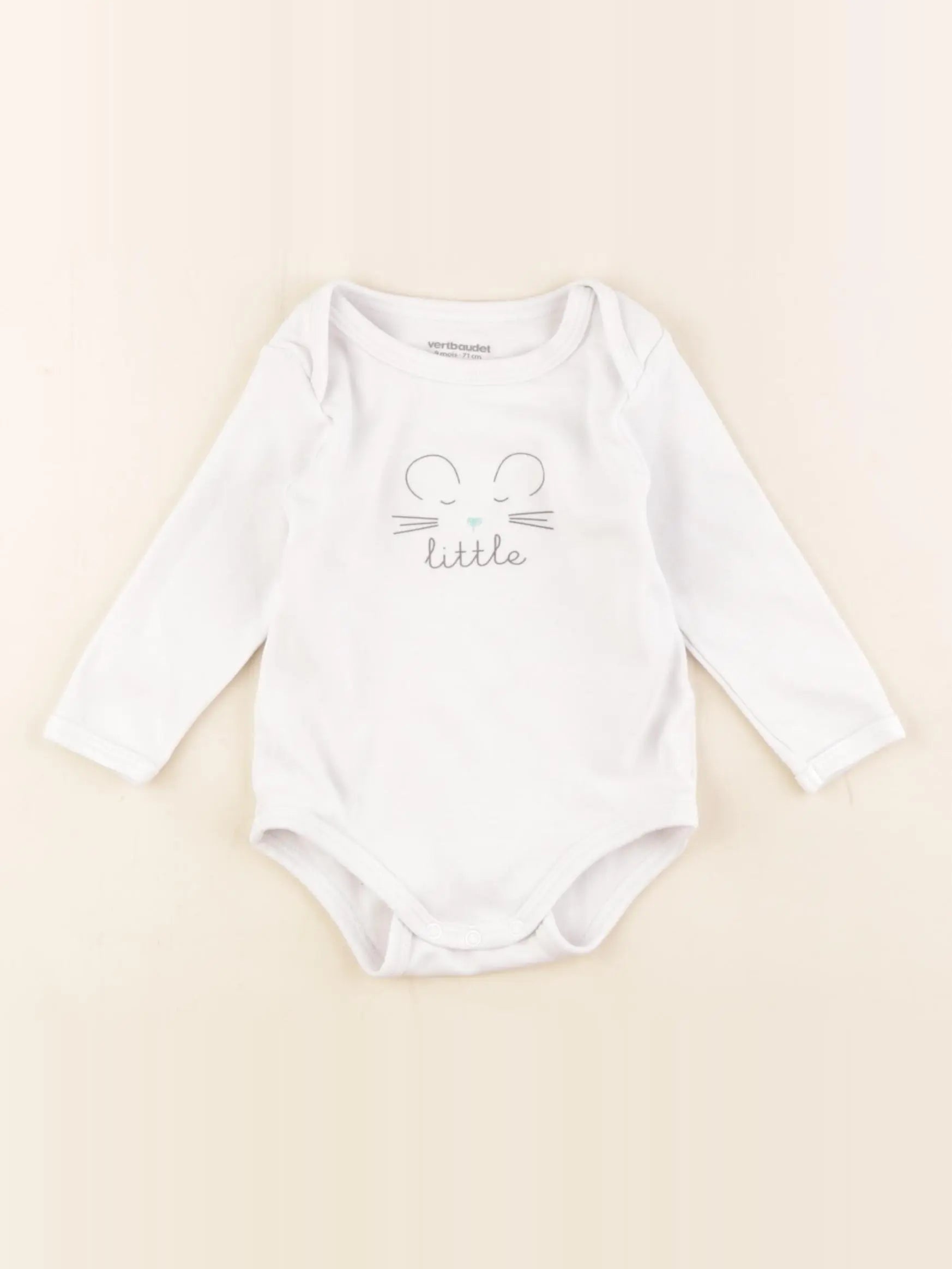 Vertbaudet - body blanc - 9 mois