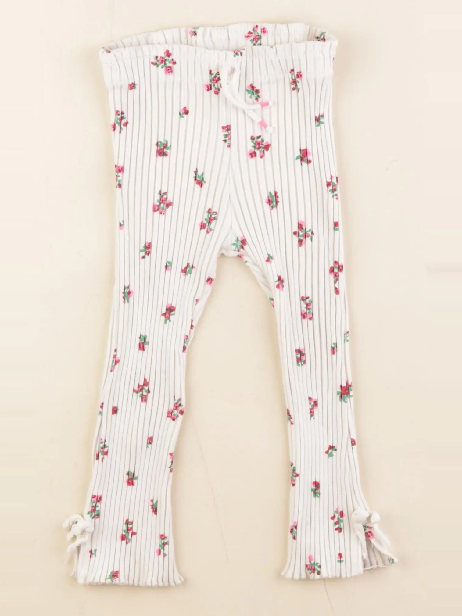 Zara - legging blanc, rose - 2 ans