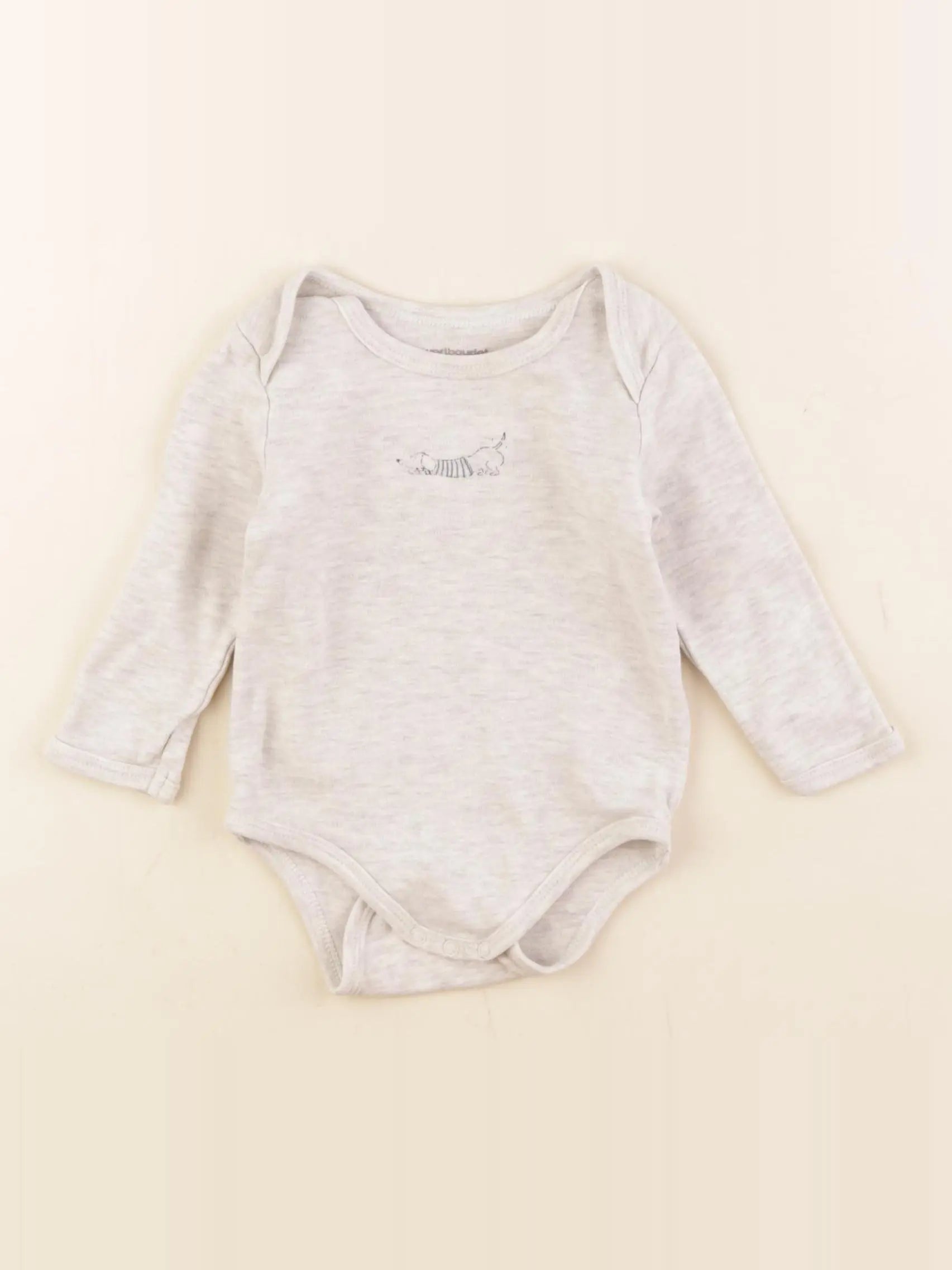 Vertbaudet - body gris - 12 mois