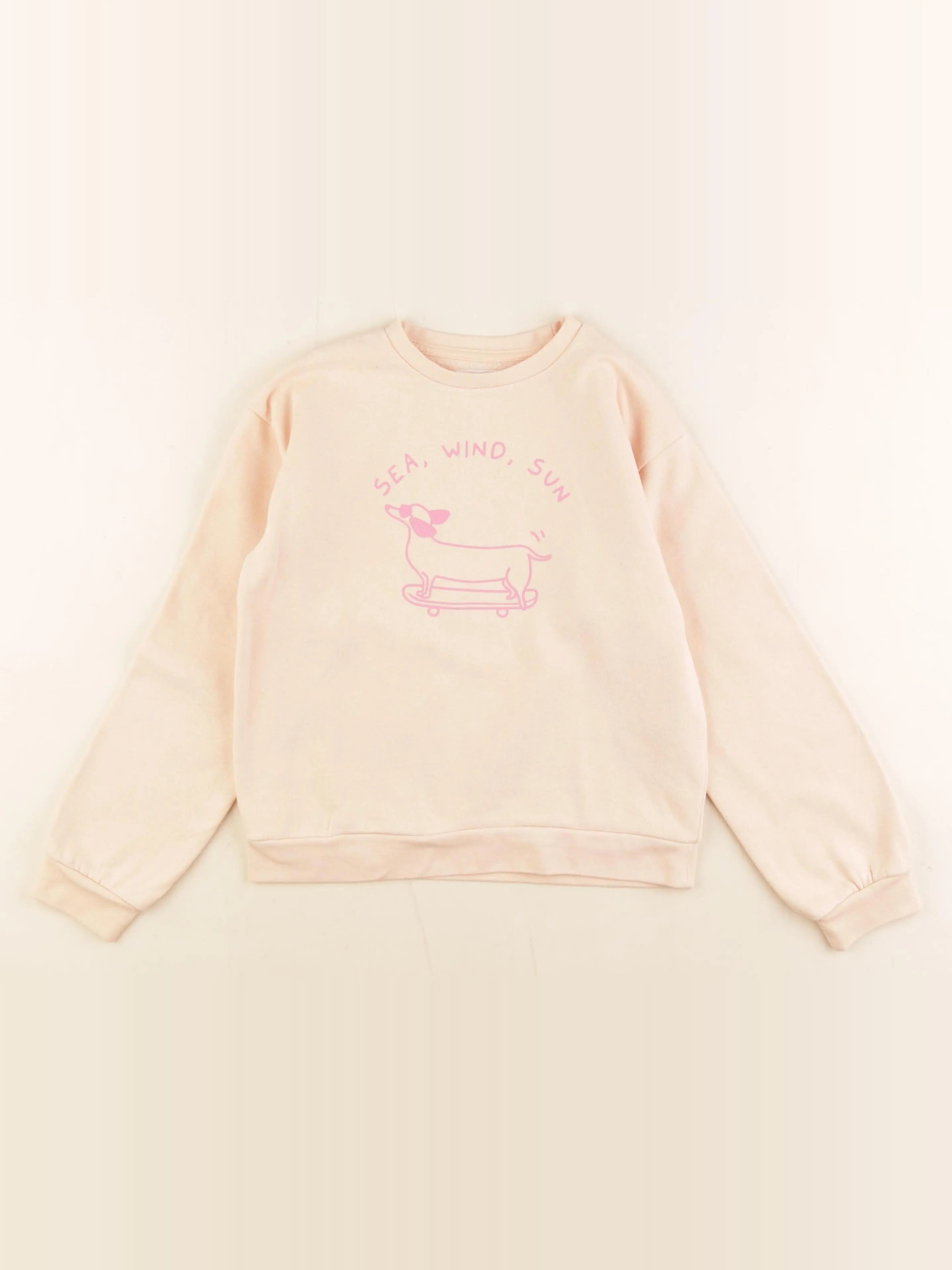 Vertbaudet - sweat orange - 8 ans