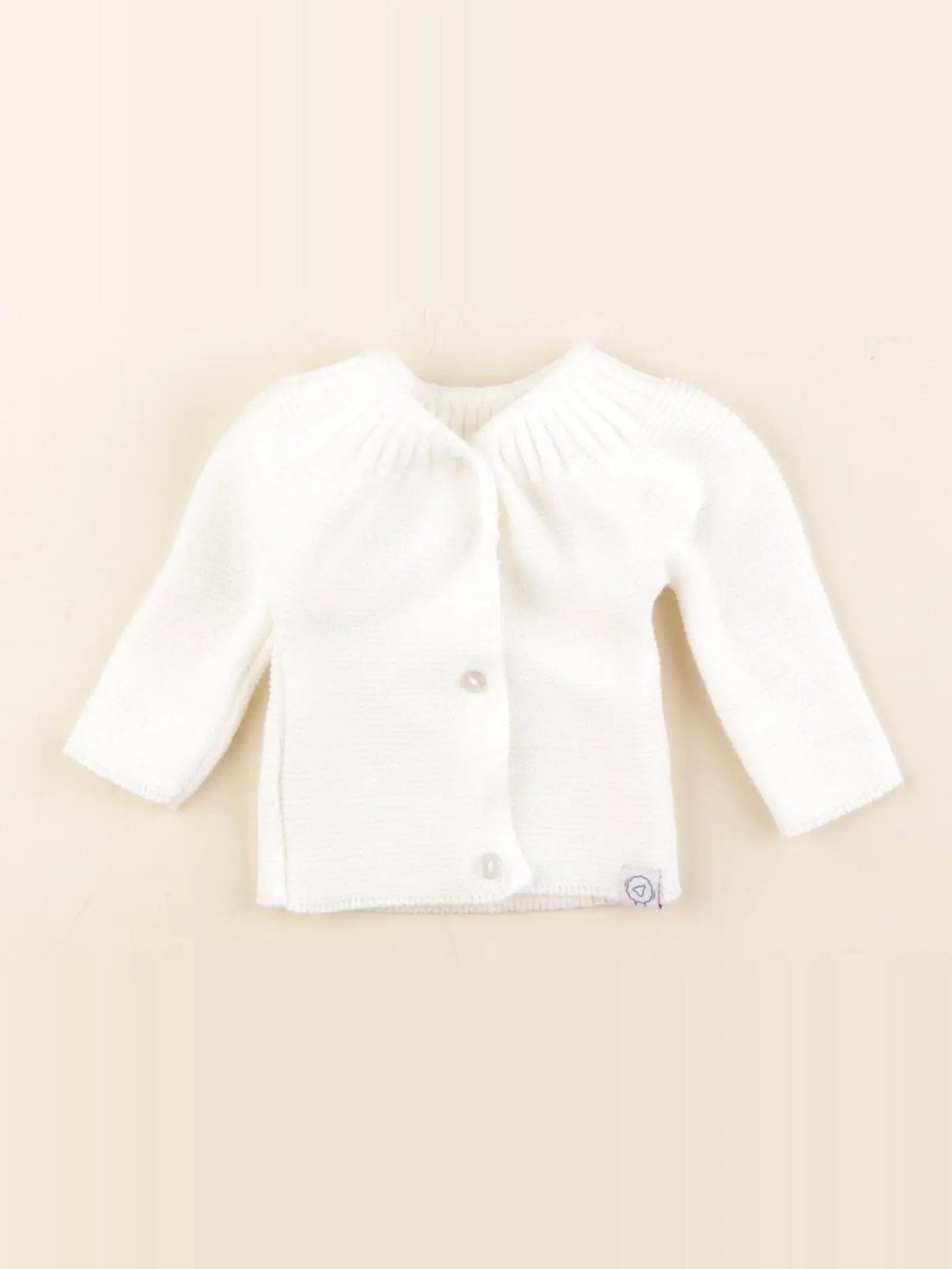 La manufacture de layette - gilet blanc - 0/1 mois