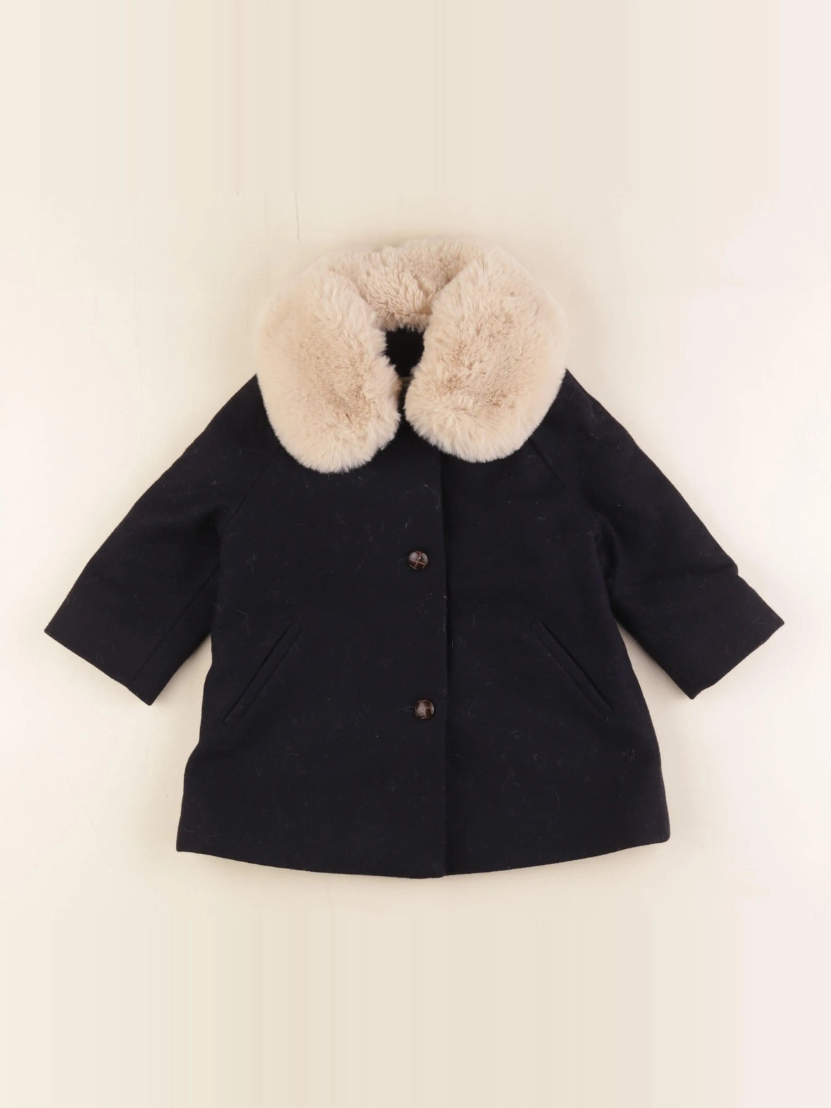 Monoprix - manteau bleu - 18 mois