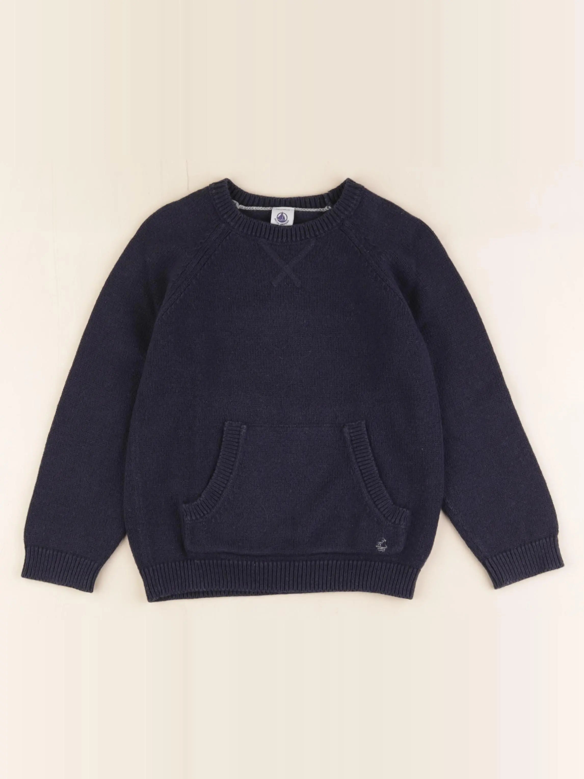 Petit Bateau - pull bleu - 4 ans