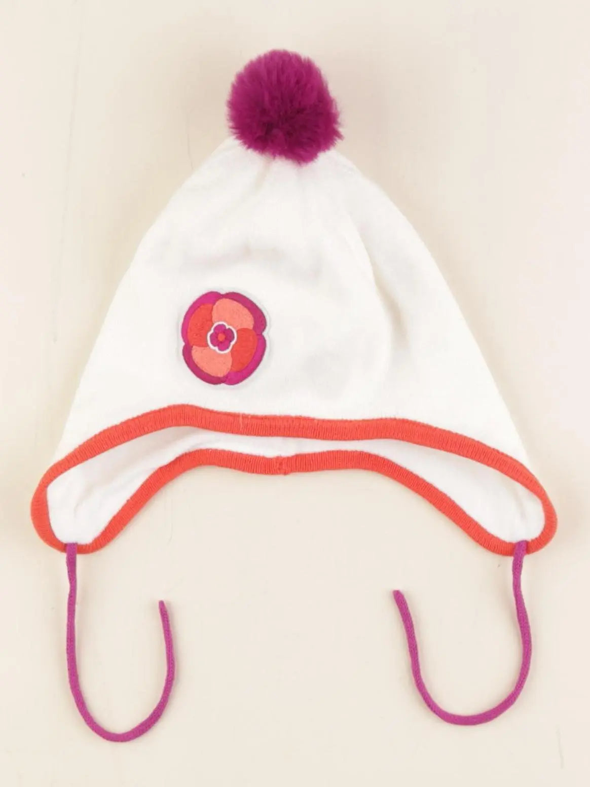 Jacadi - bonnet beige, rose - 24/36 mois