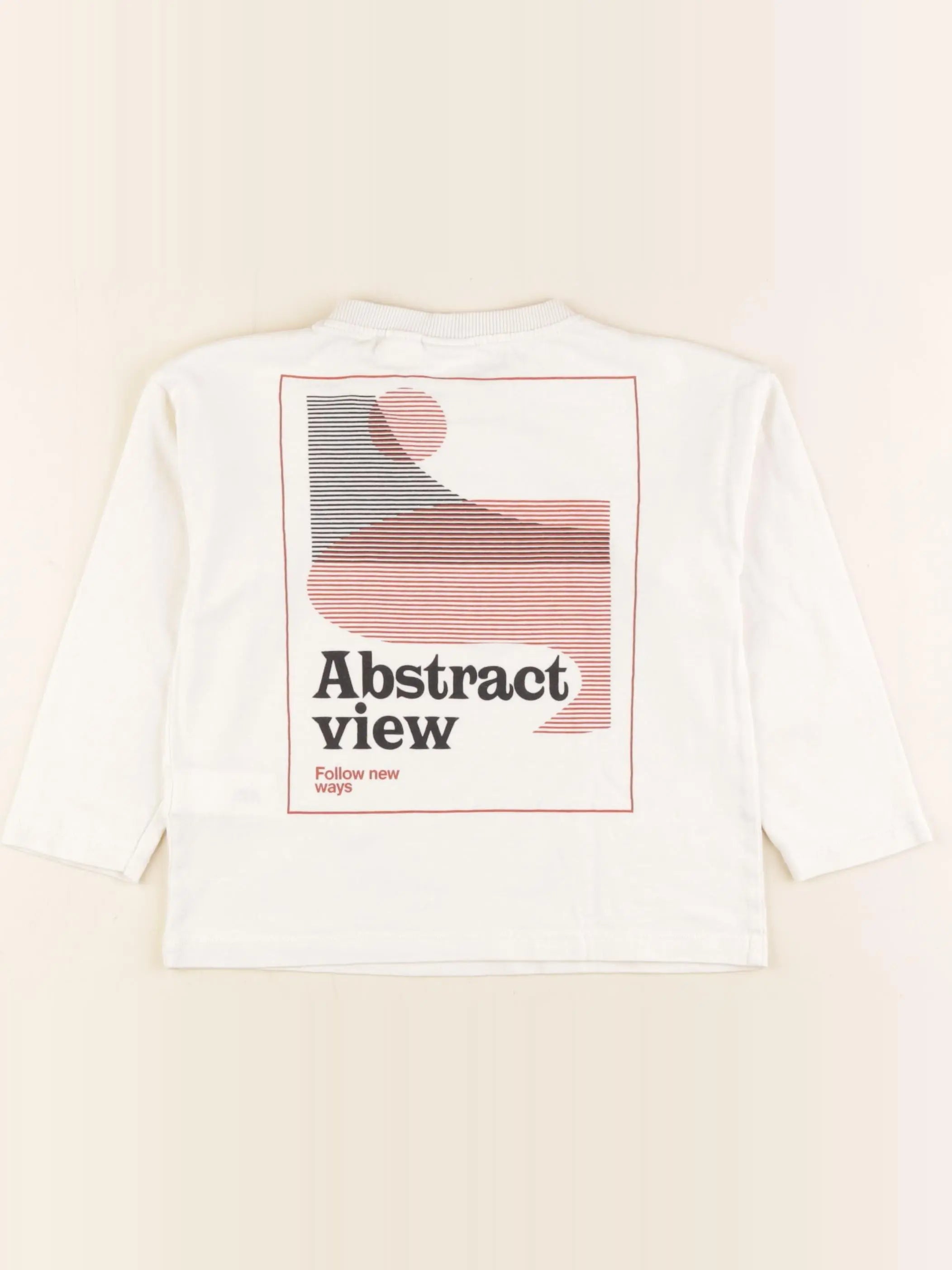 Zara - tee-shirt imprimé au dos beige - 18/24 mois