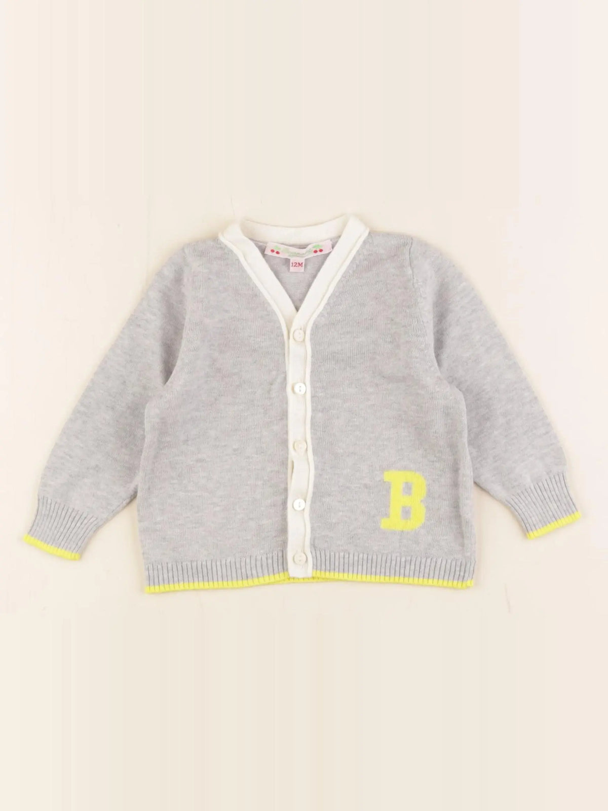 Bonpoint - gilet gris - 12 mois